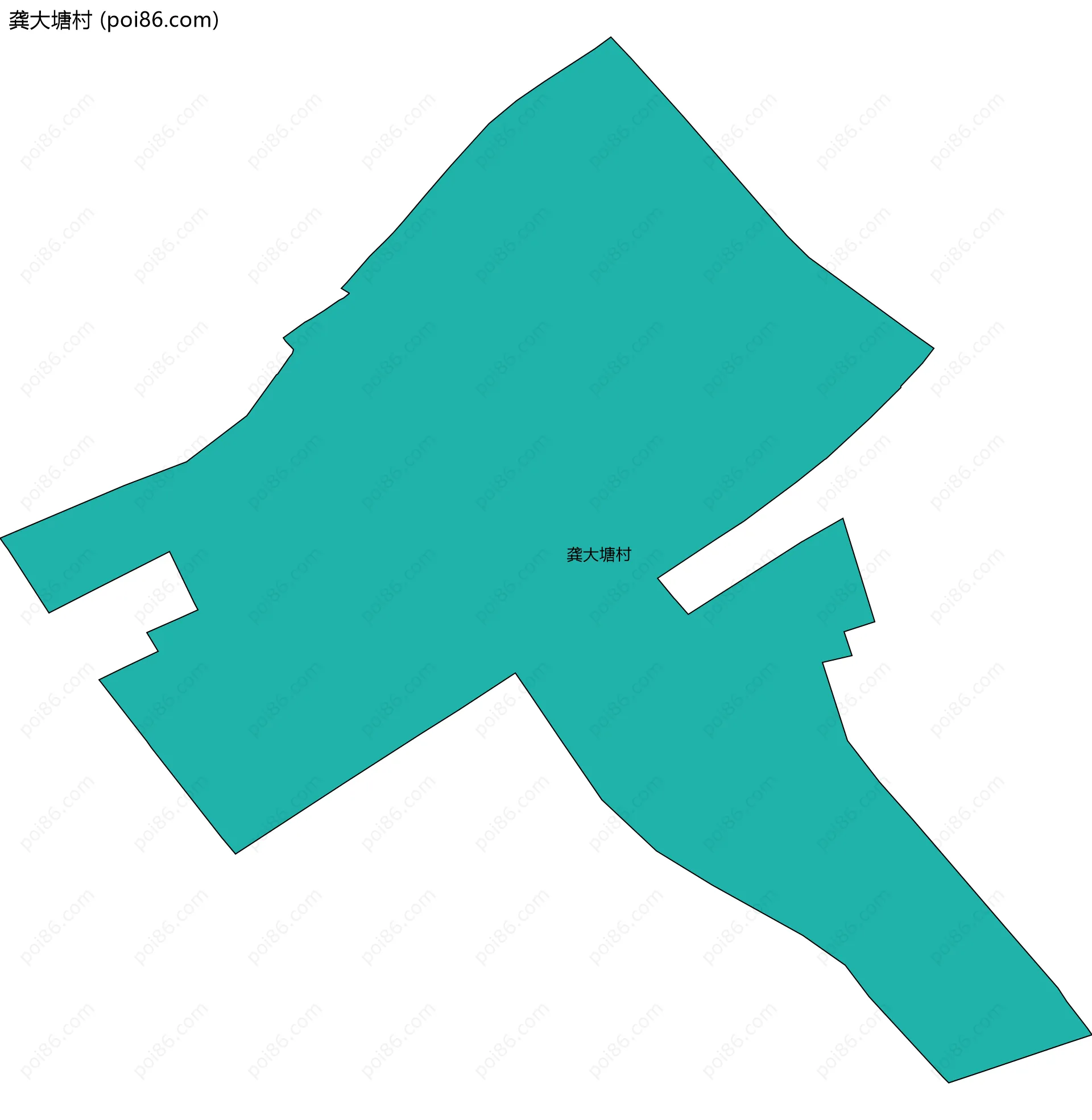 龚大塘村边界地图