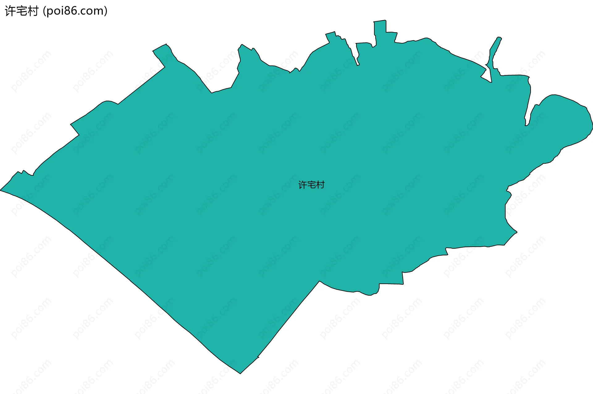 许宅村边界地图