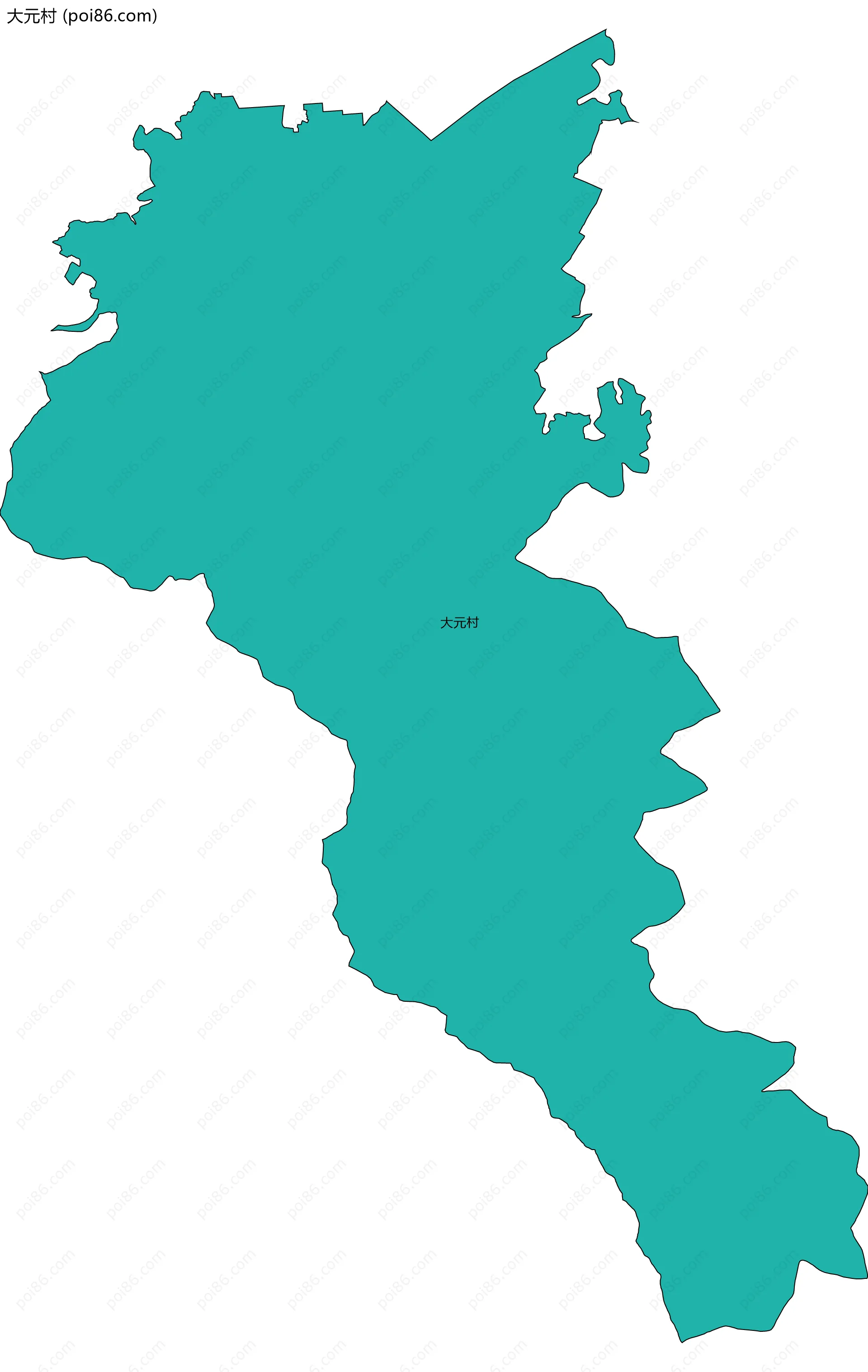 大元村边界地图