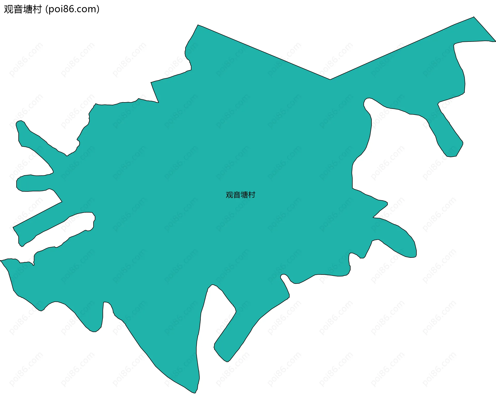 观音塘村边界地图