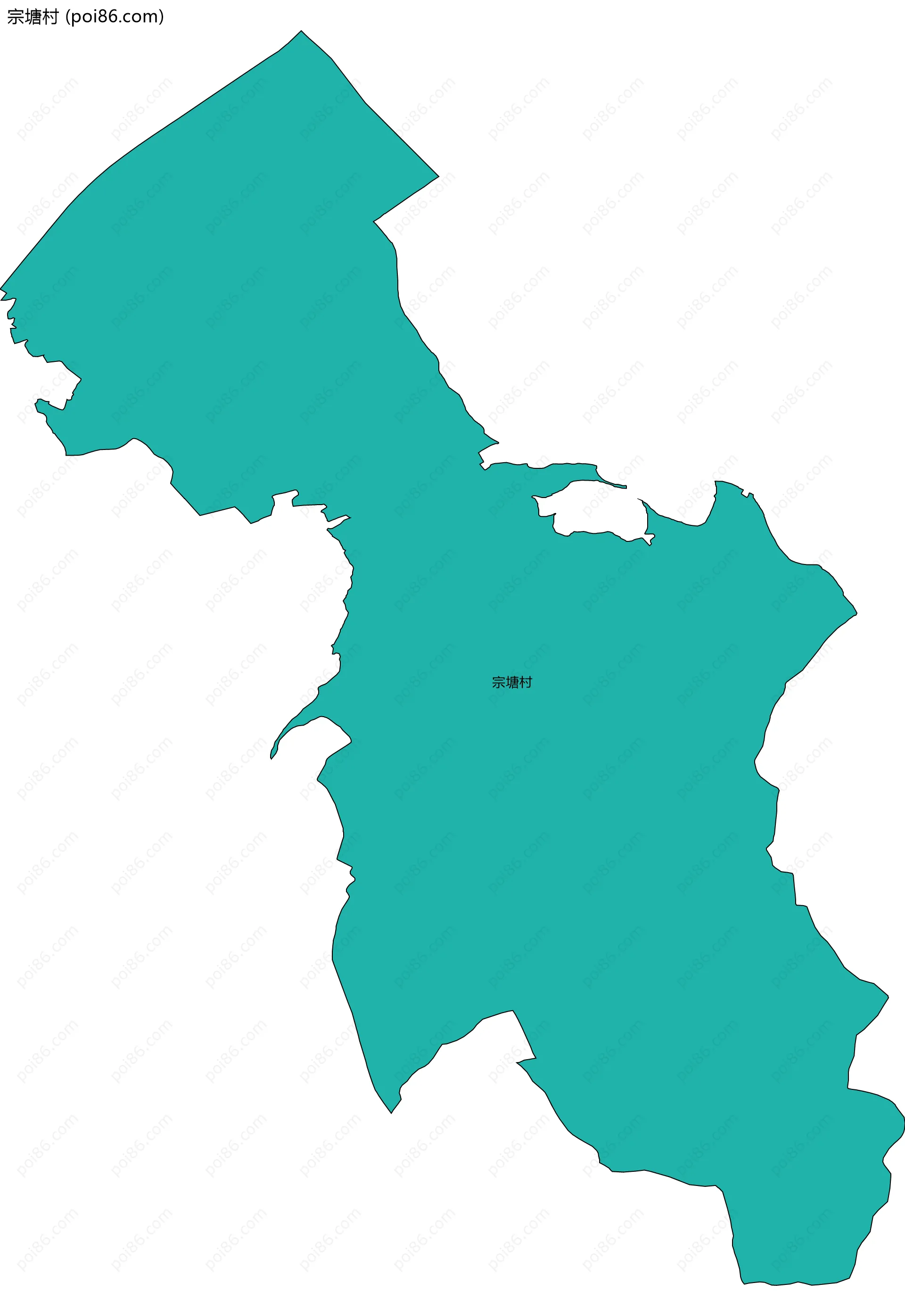 宗塘村边界地图