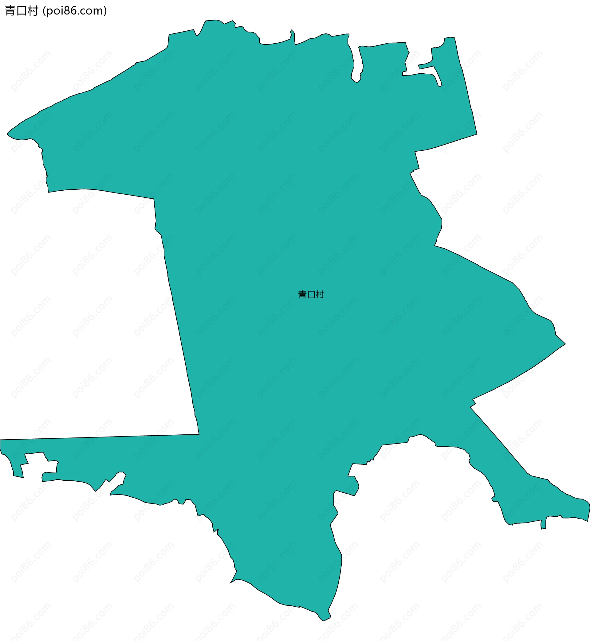 青口村边界地图