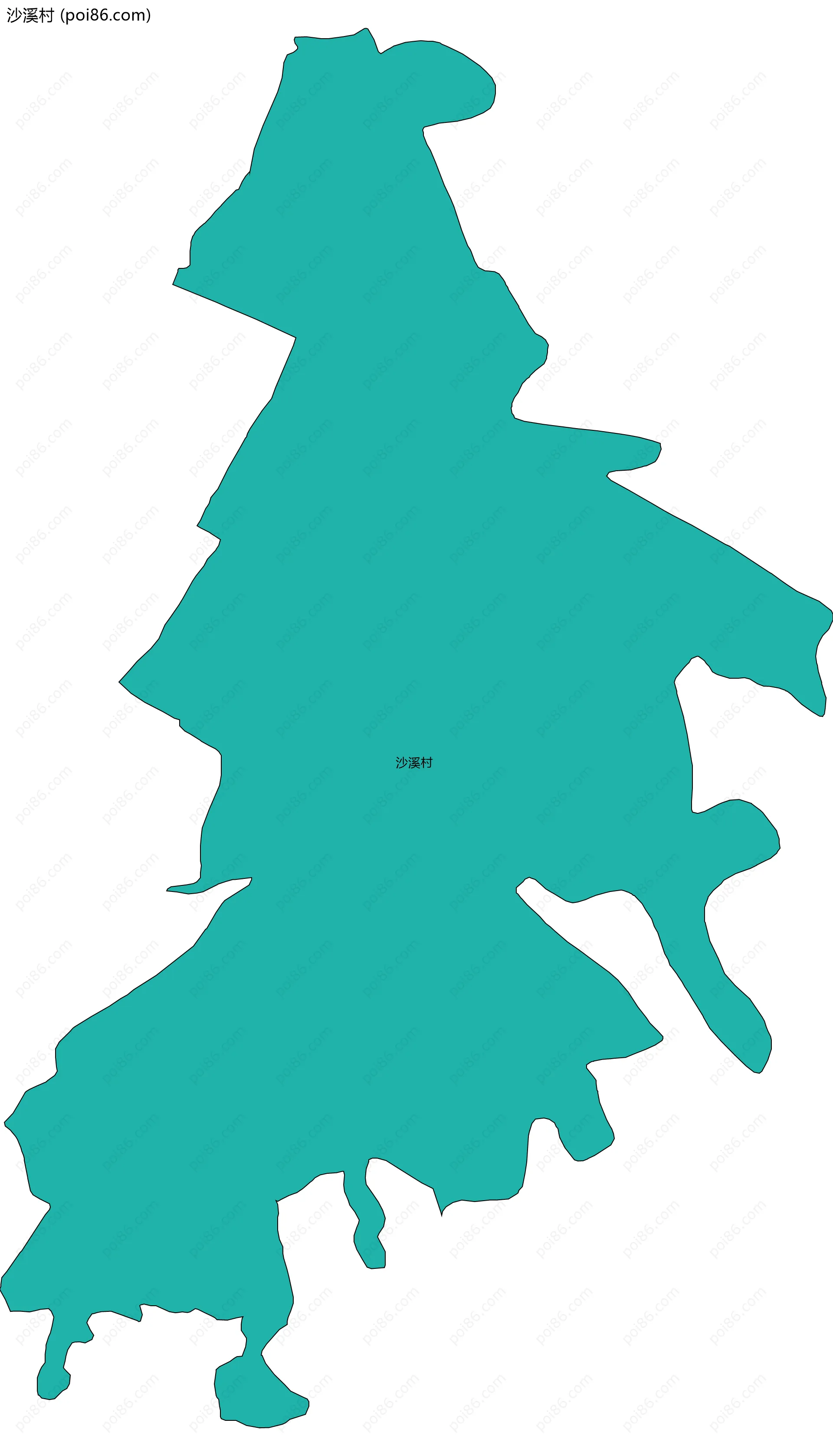 沙溪村边界地图