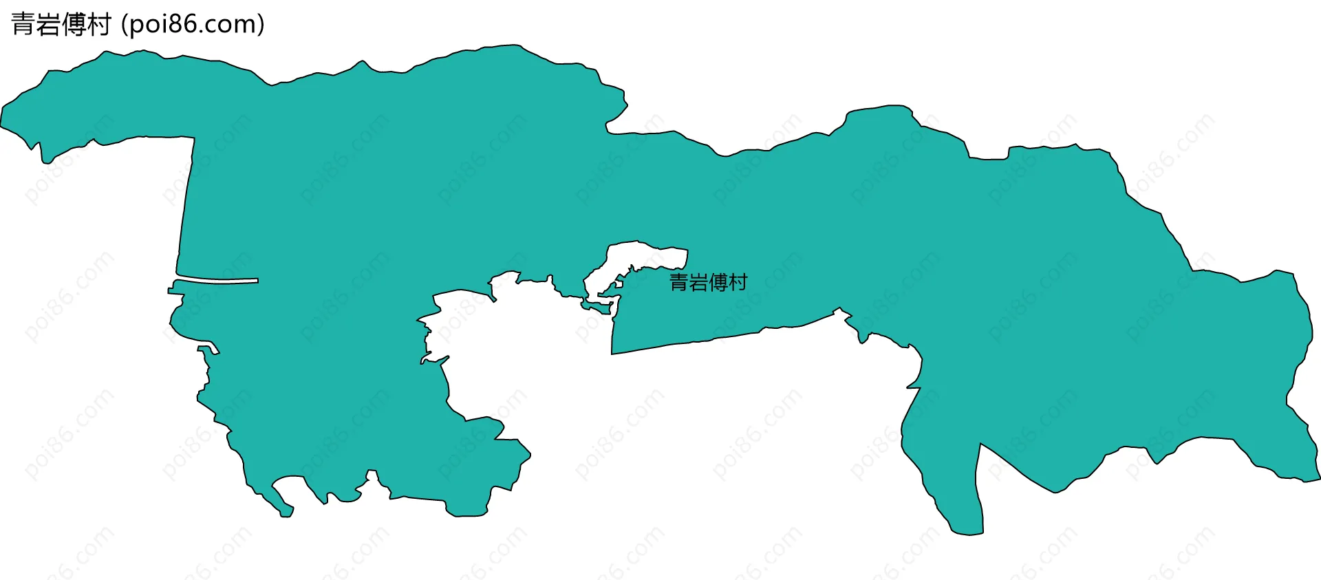 青岩傅村边界地图