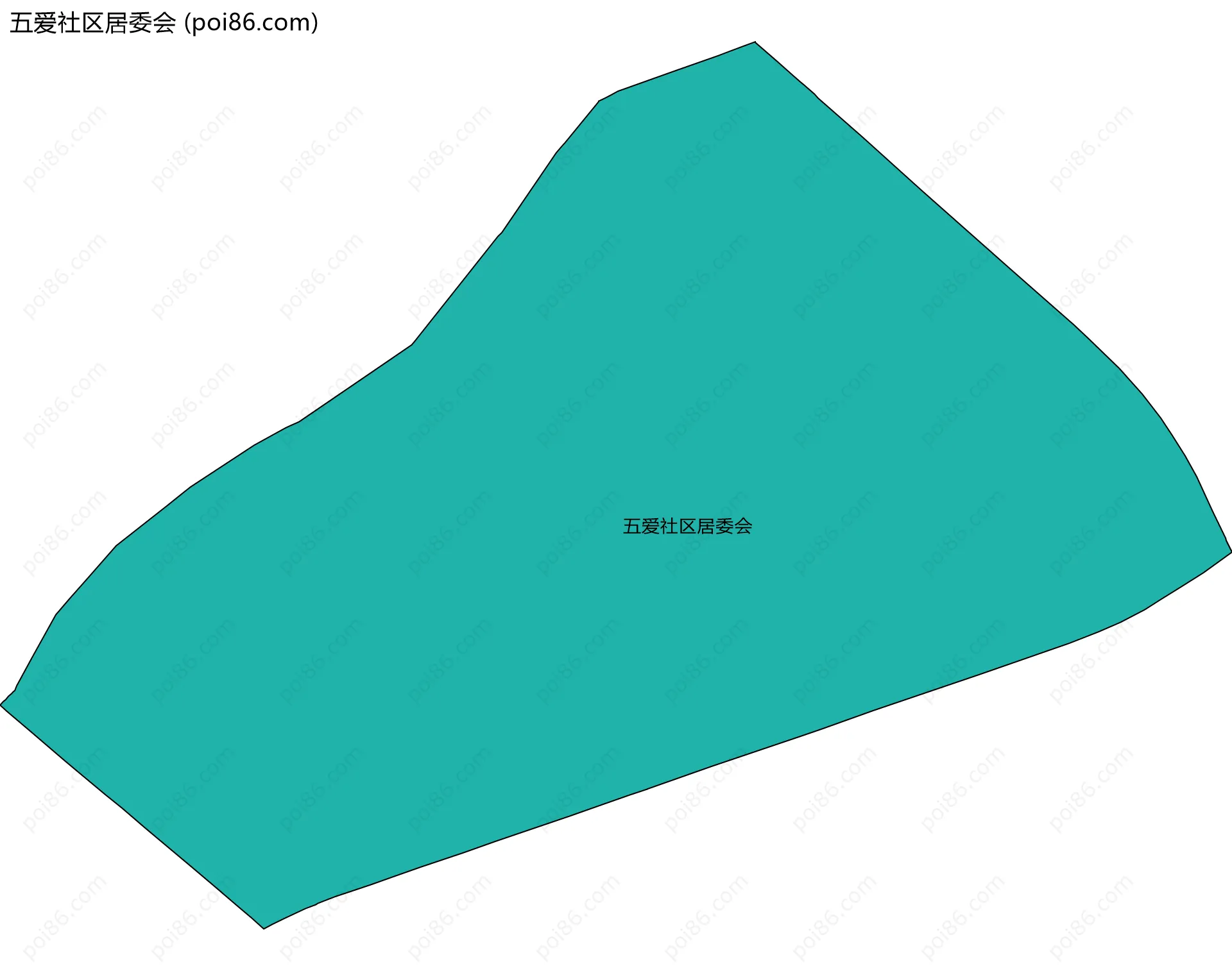 五爱社区居委会边界地图