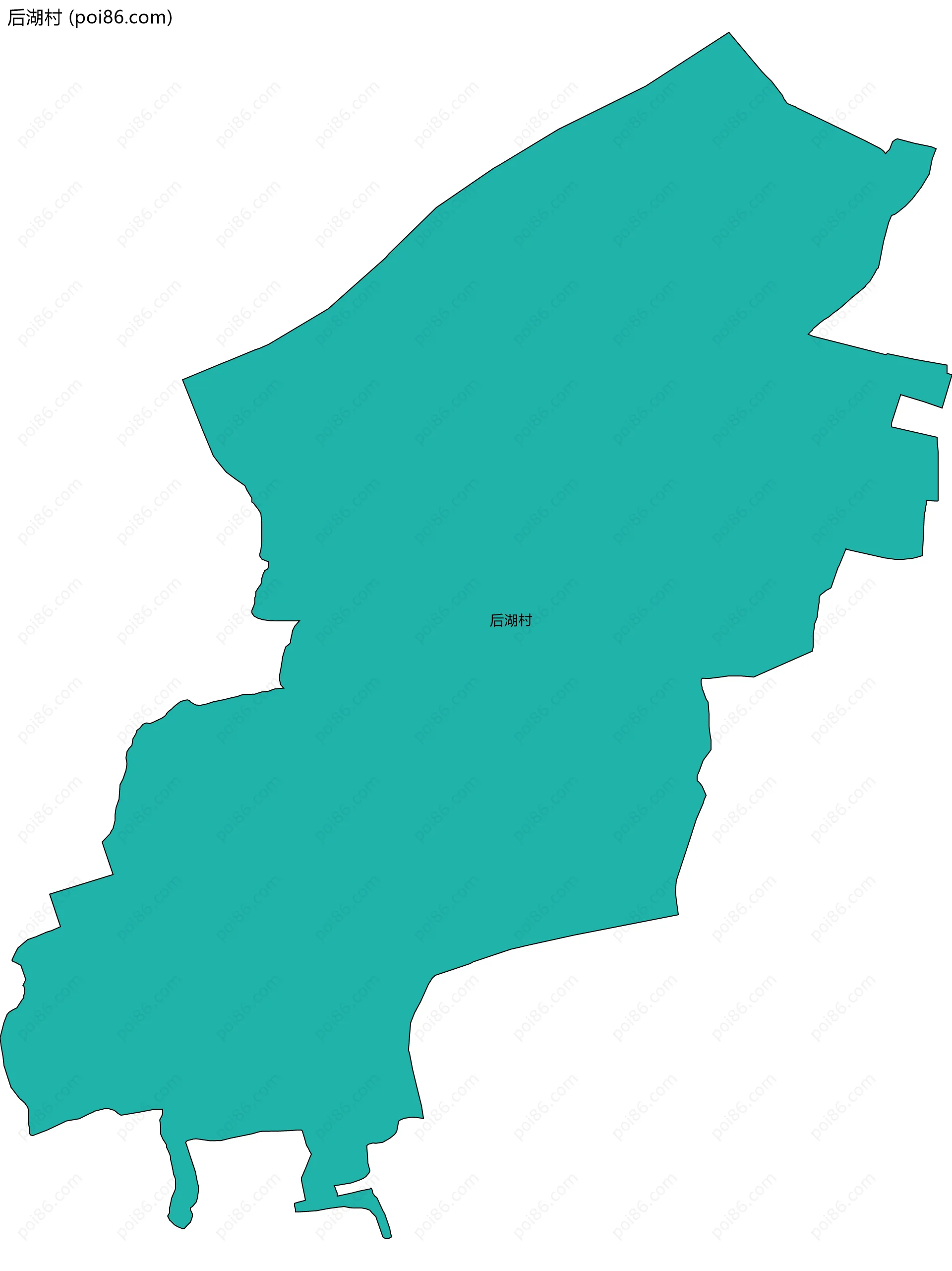 后湖村边界地图