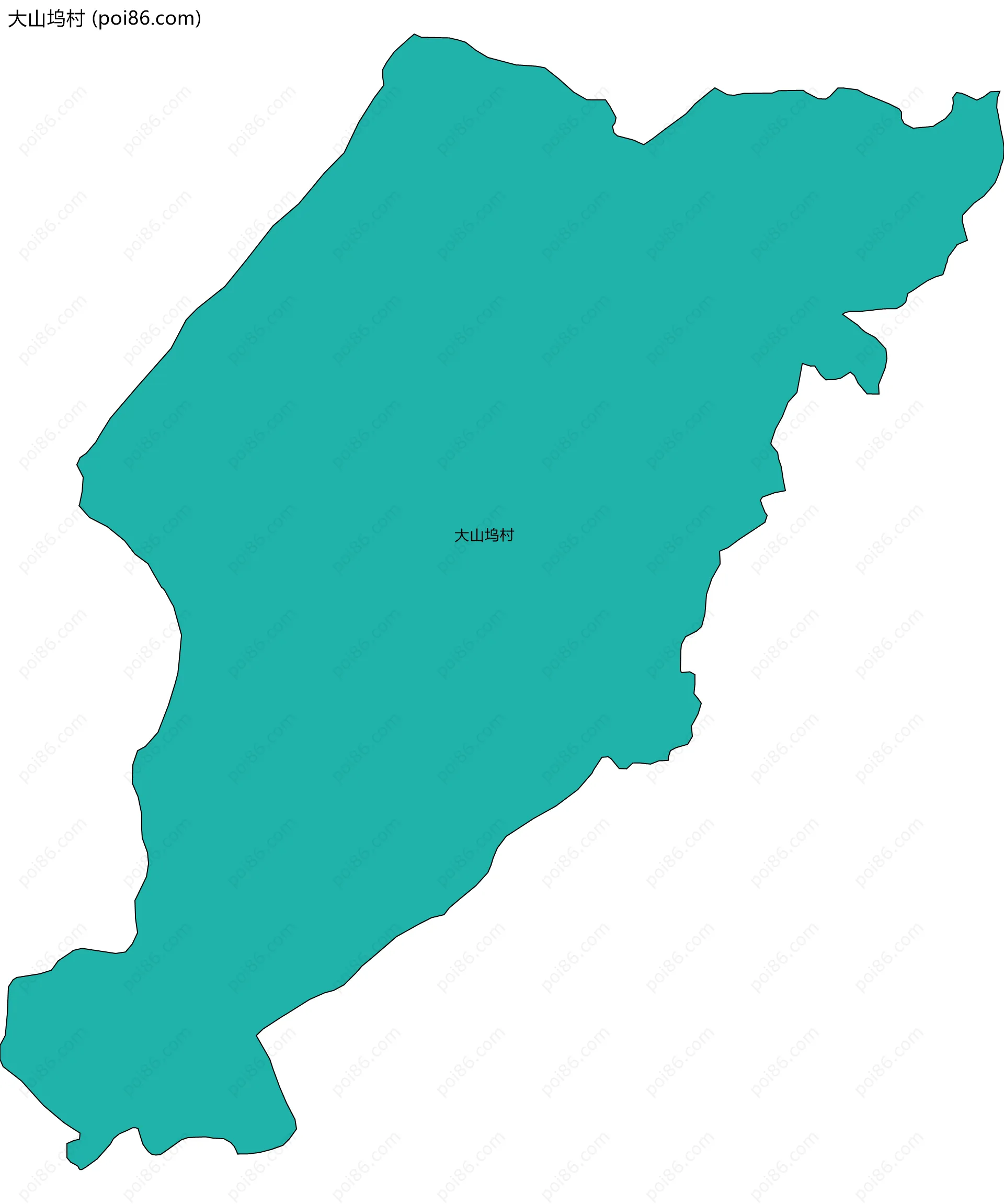 大山坞村边界地图