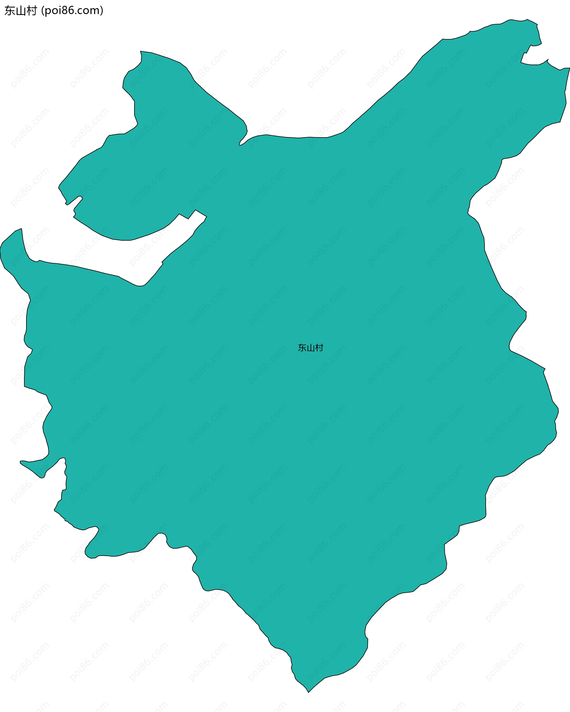 东山村边界地图