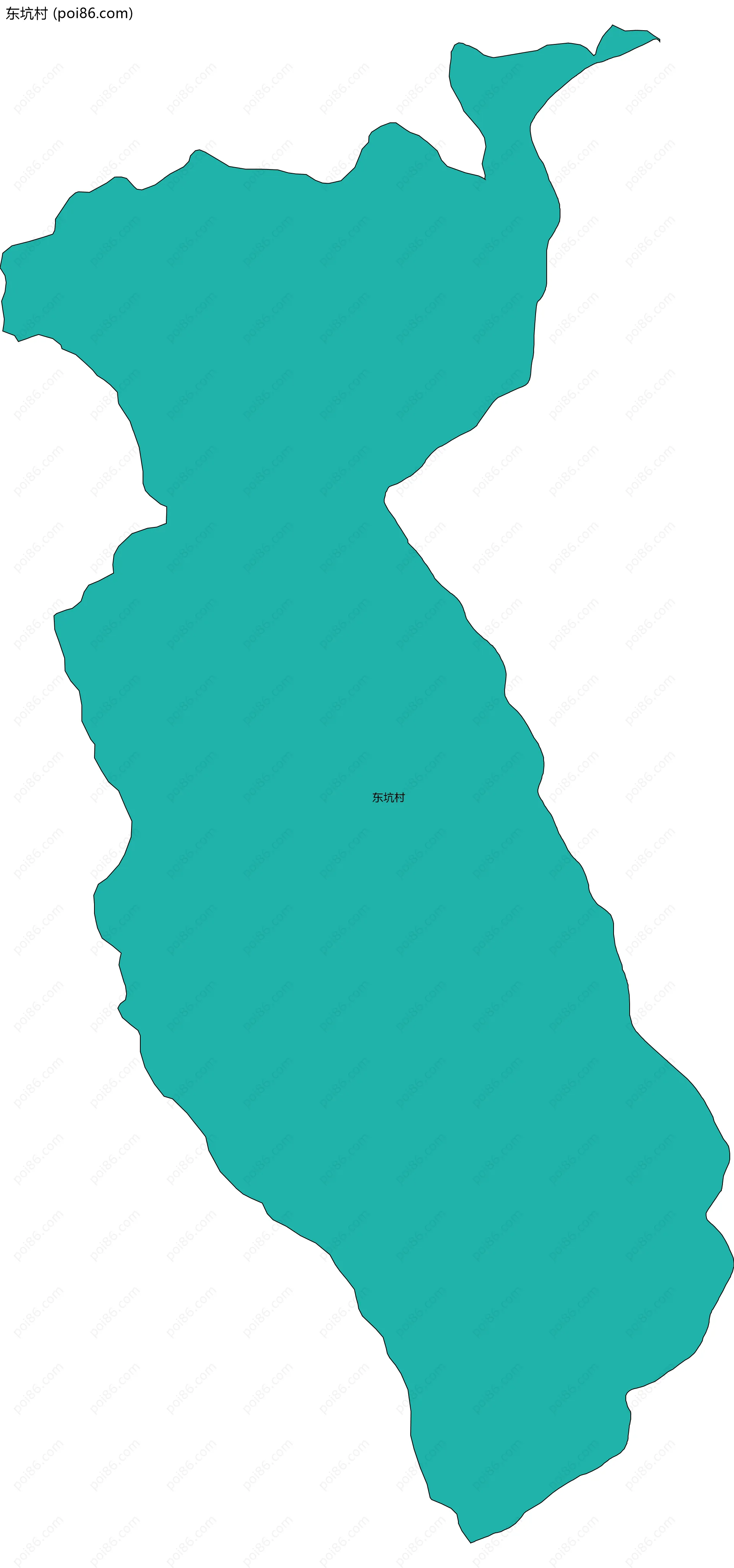 东坑村边界地图
