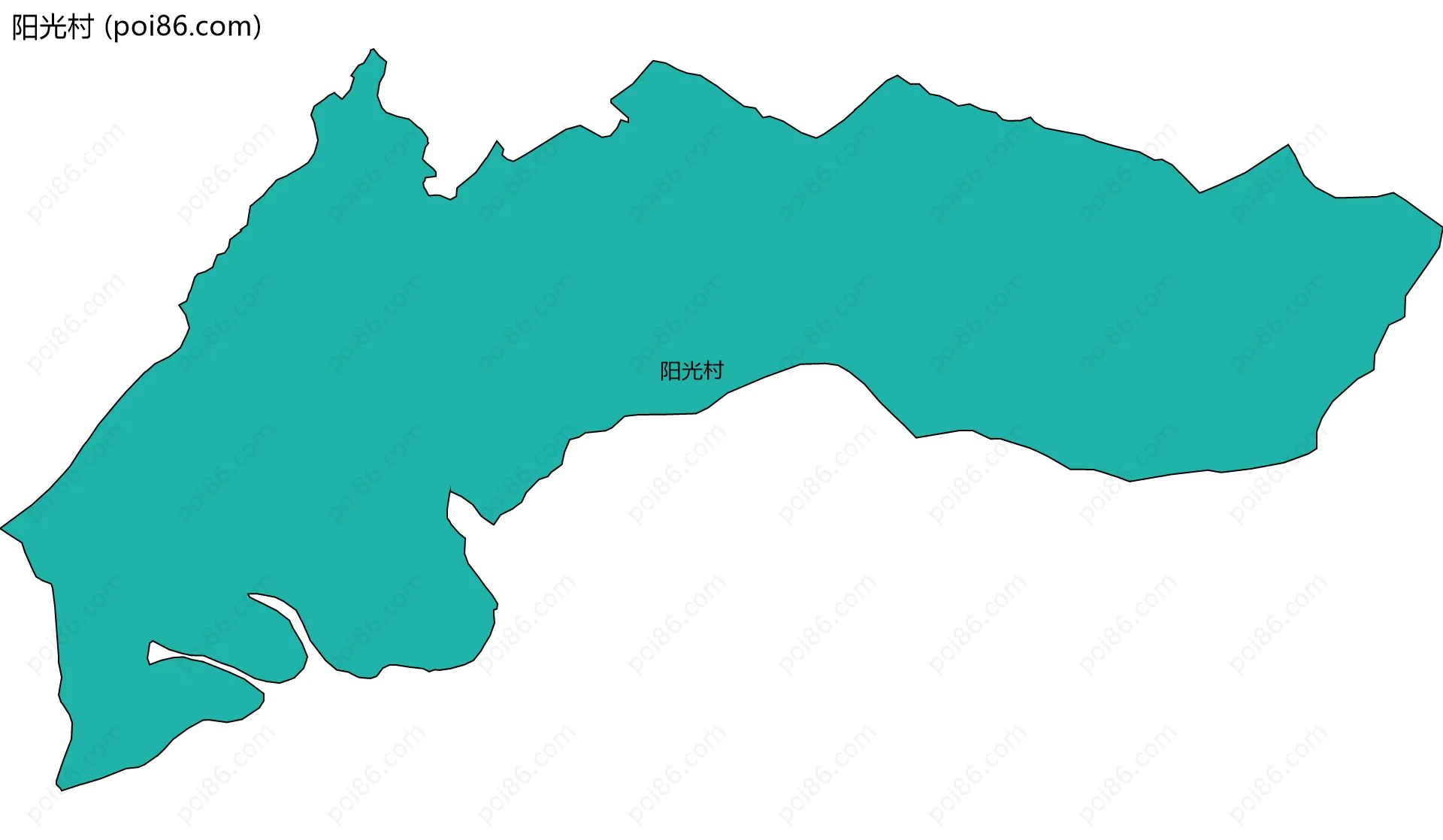 阳光村边界地图