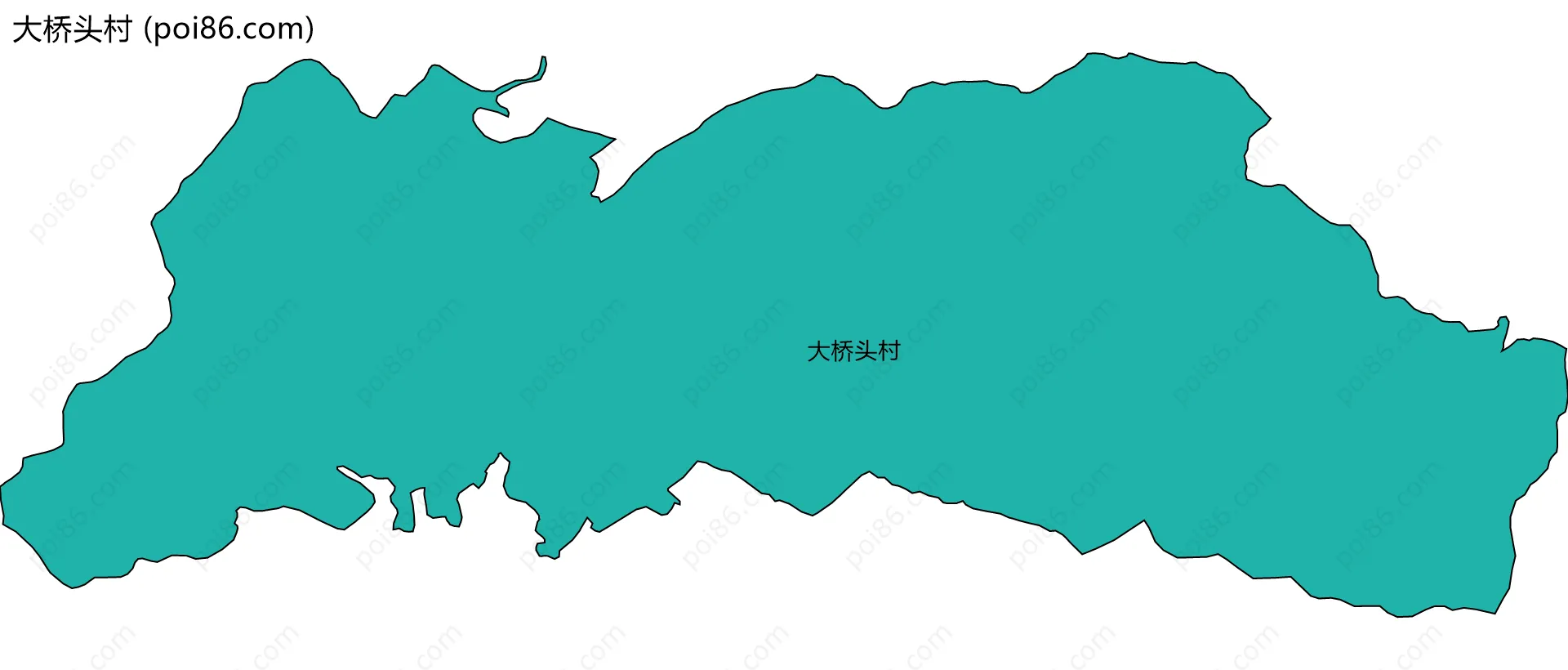 大桥头村边界地图
