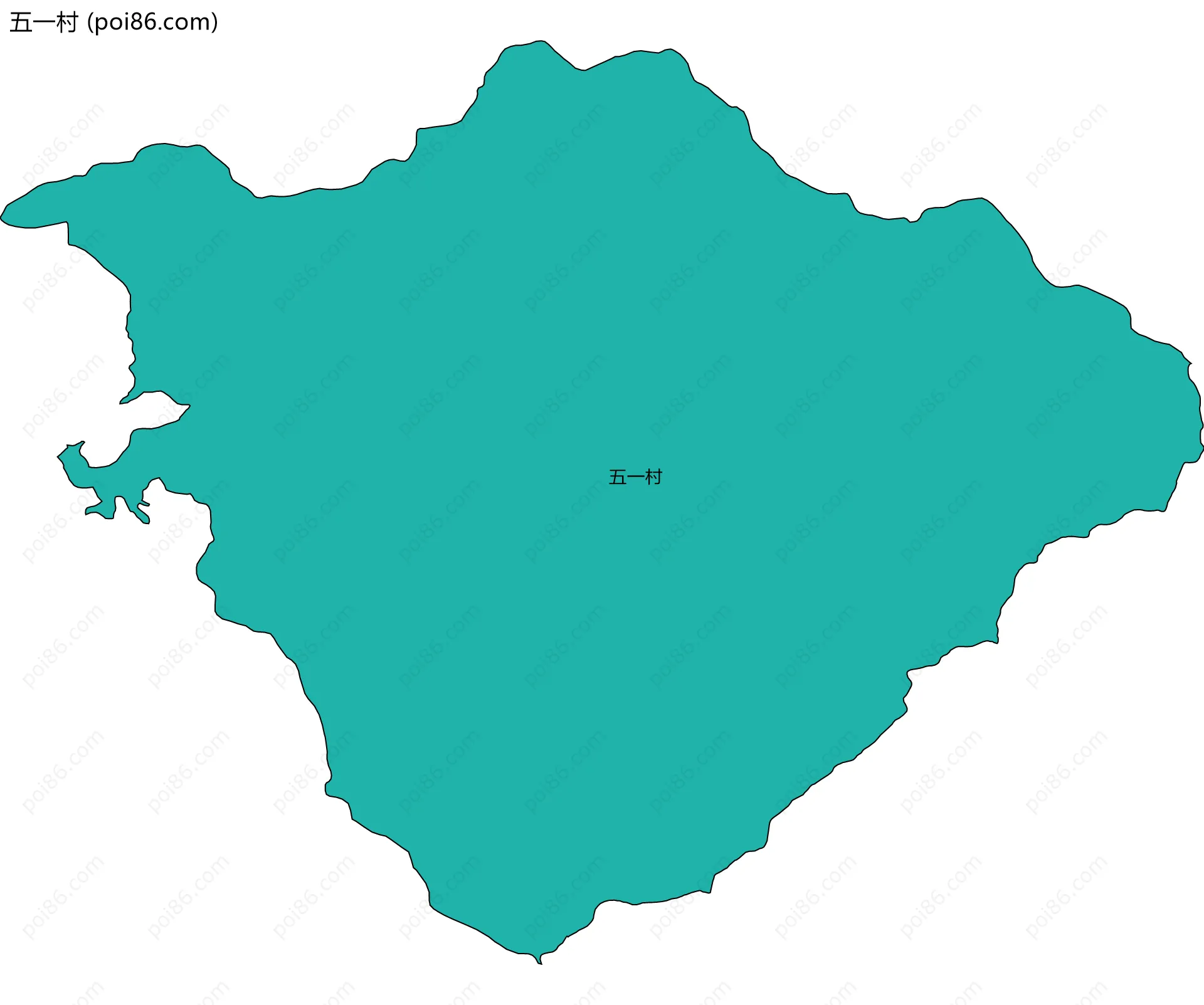 五一村边界地图