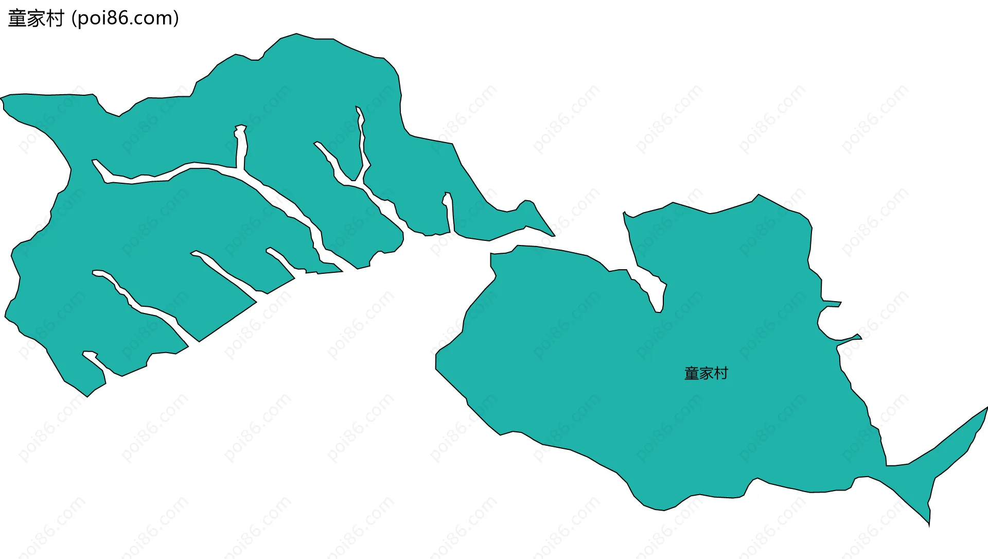 童家村边界地图