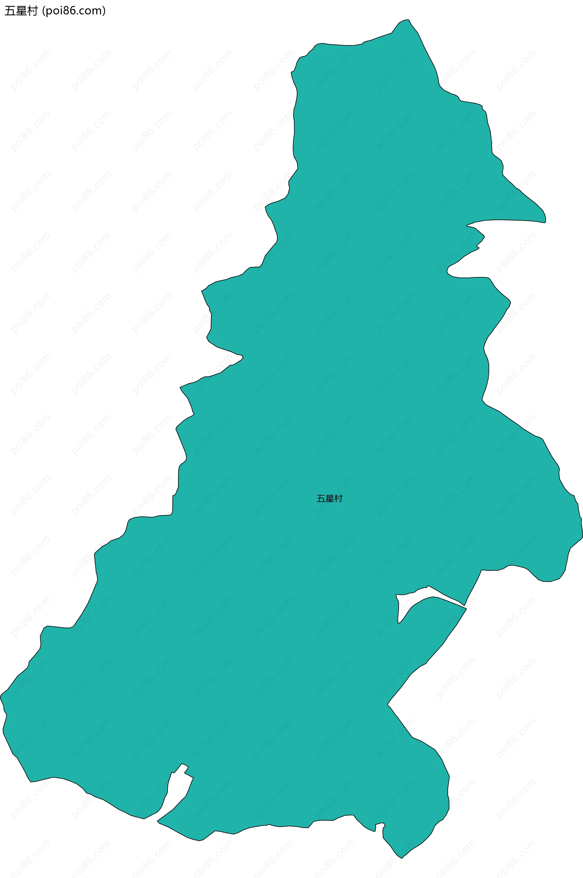 五星村边界地图