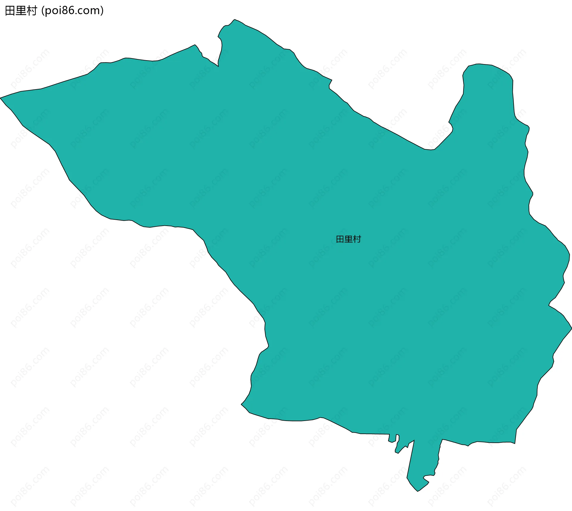 田里村边界地图