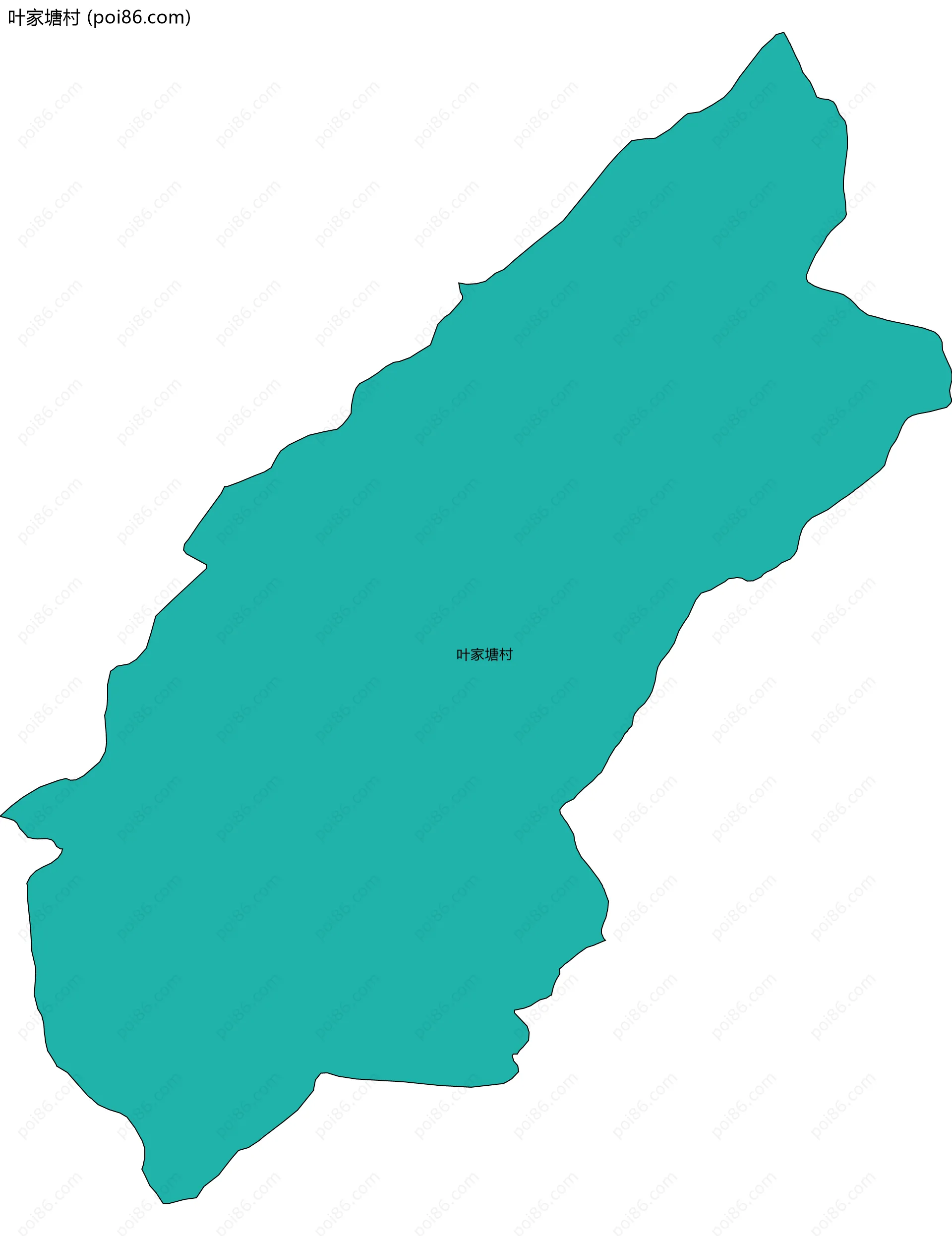 叶家塘村边界地图