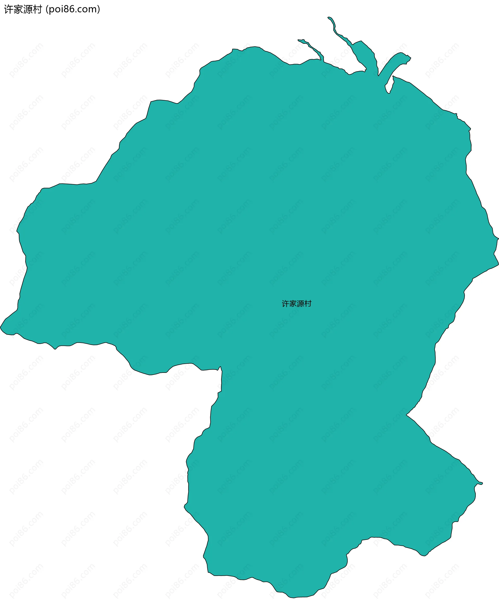 许家源村边界地图