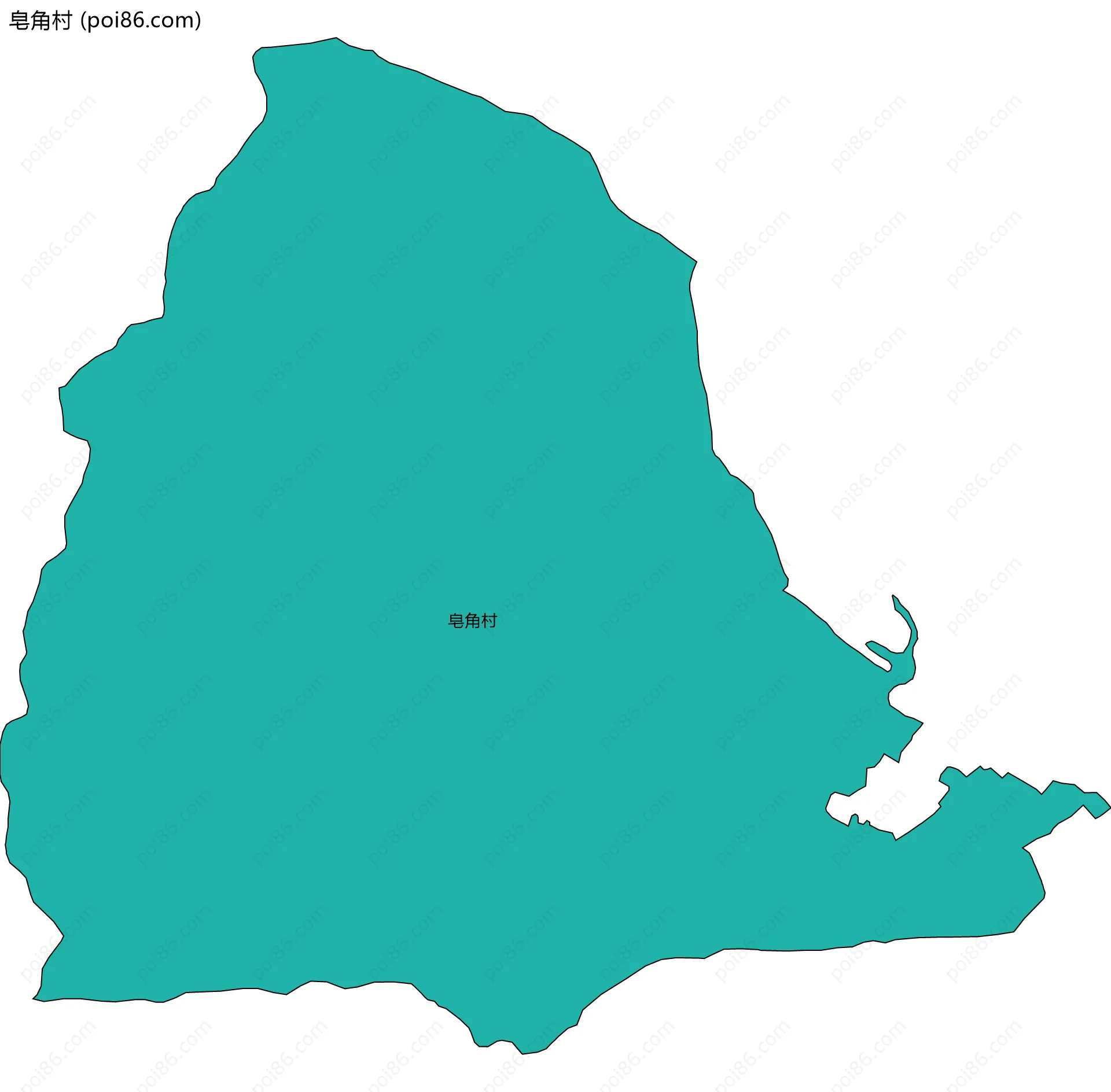 皂角村边界地图