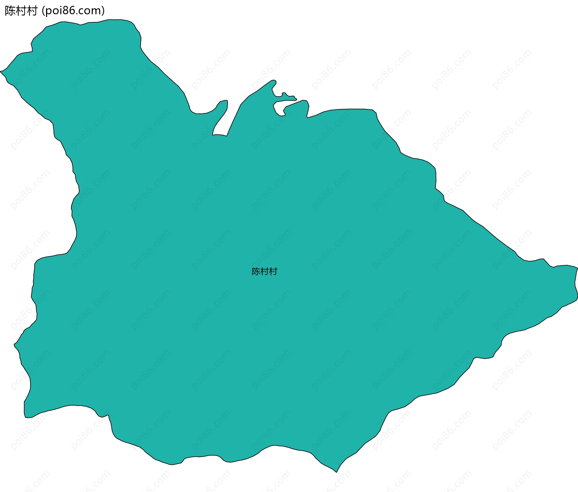 陈村村边界地图