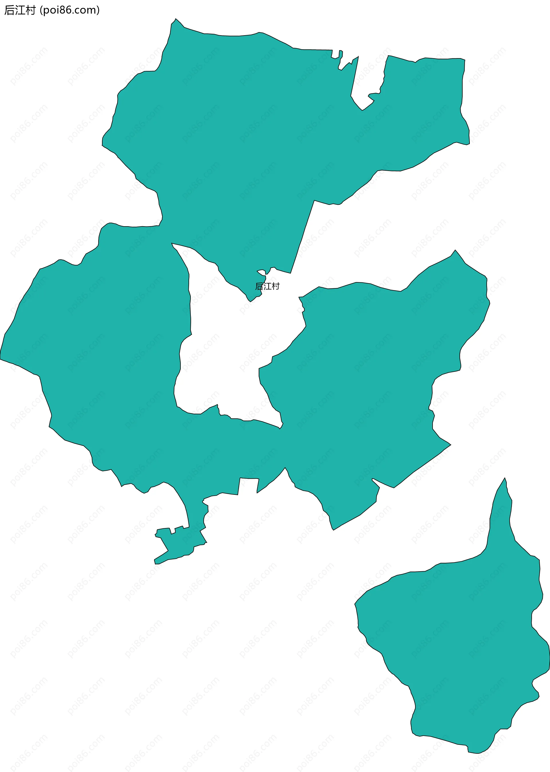 后江村边界地图