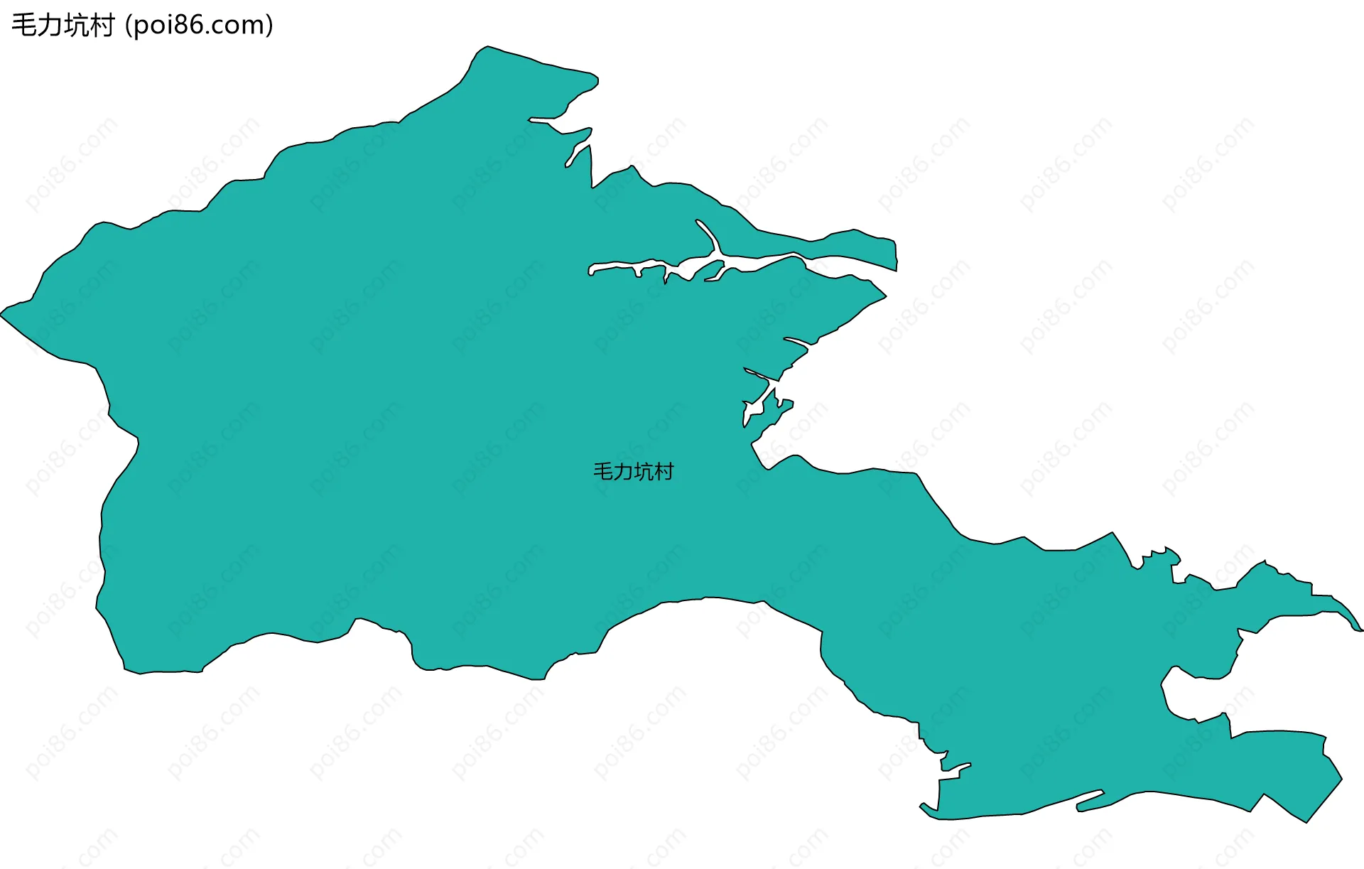 毛力坑村边界地图