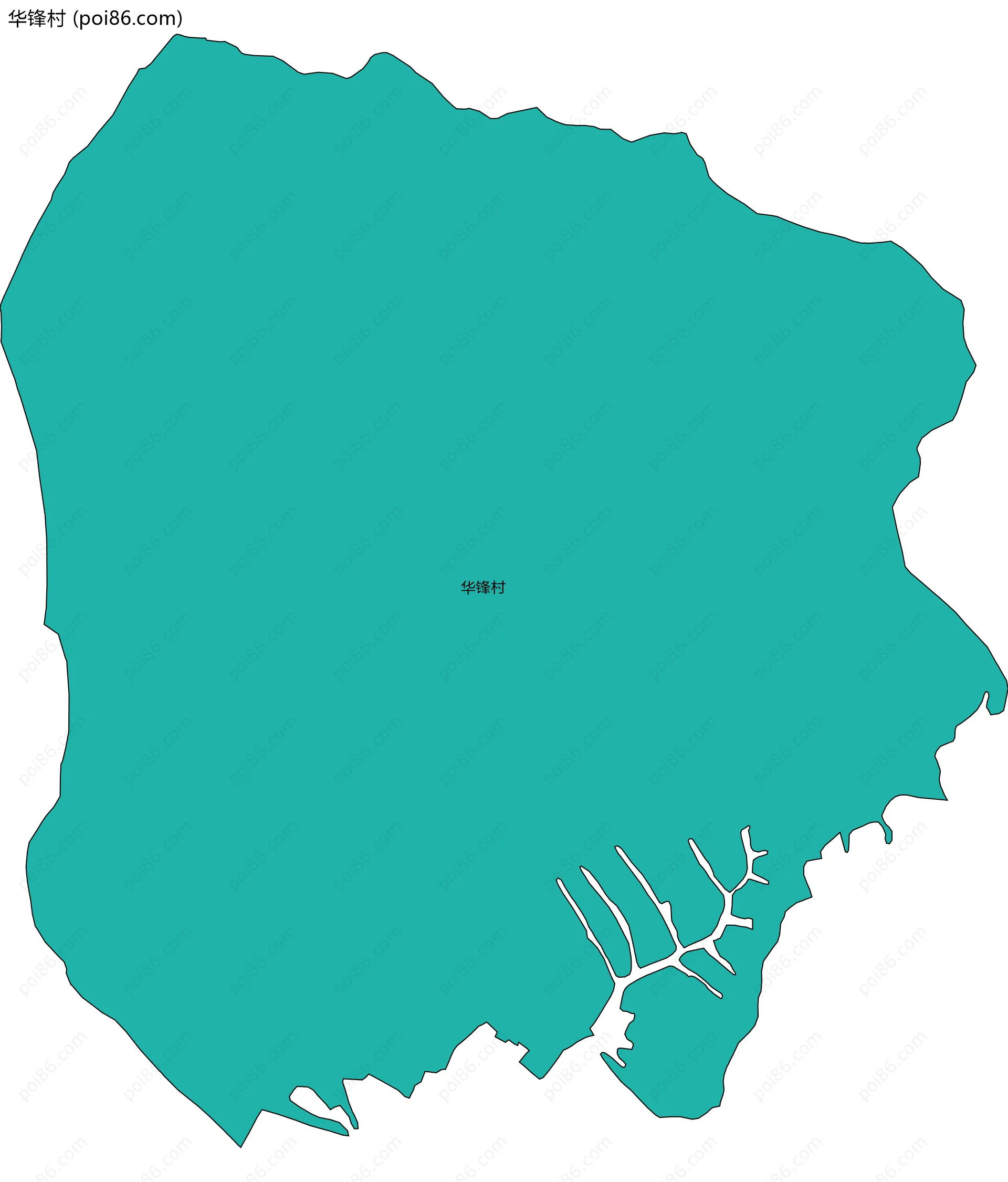 华锋村边界地图