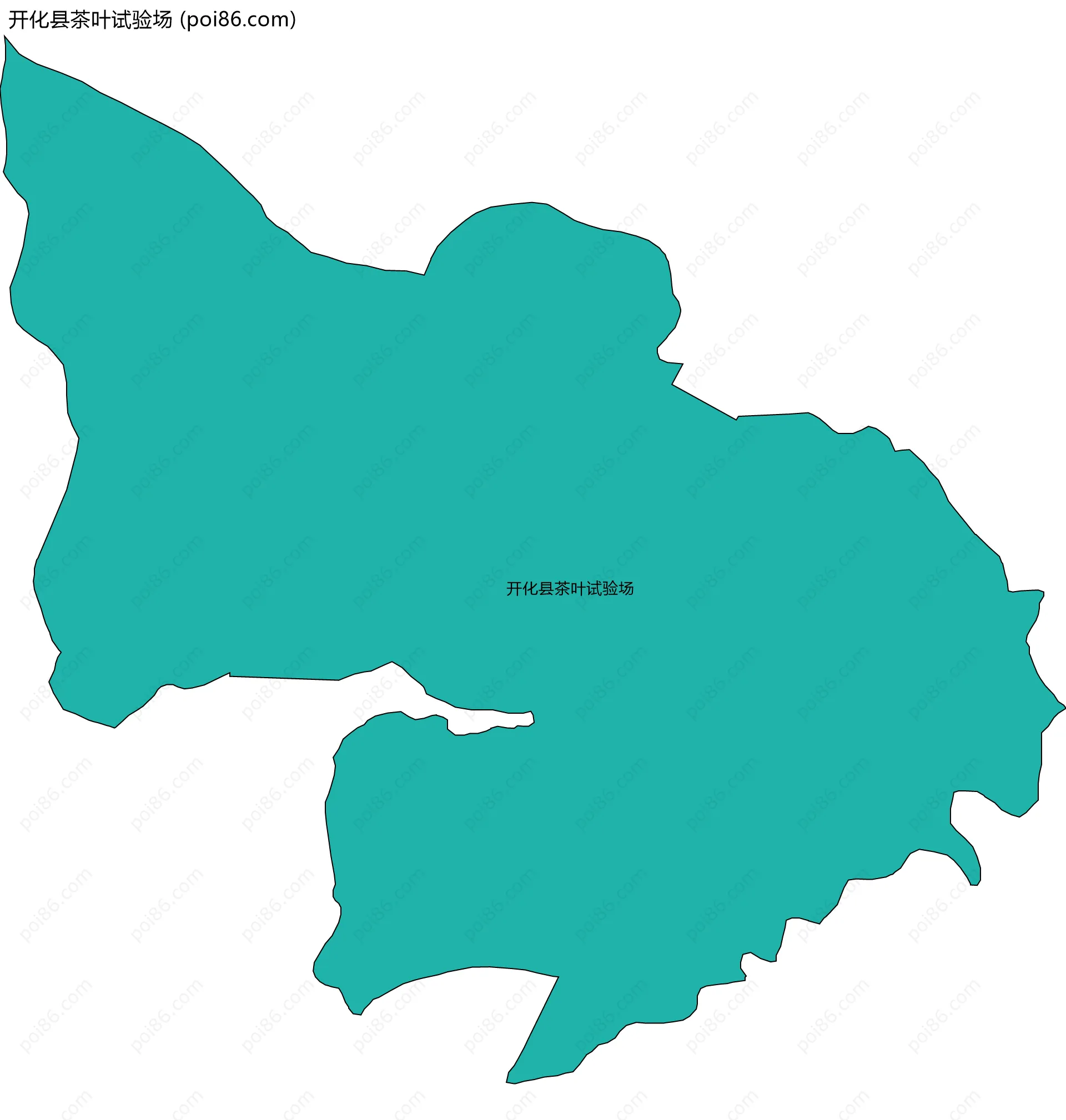 开化县茶叶试验场边界地图