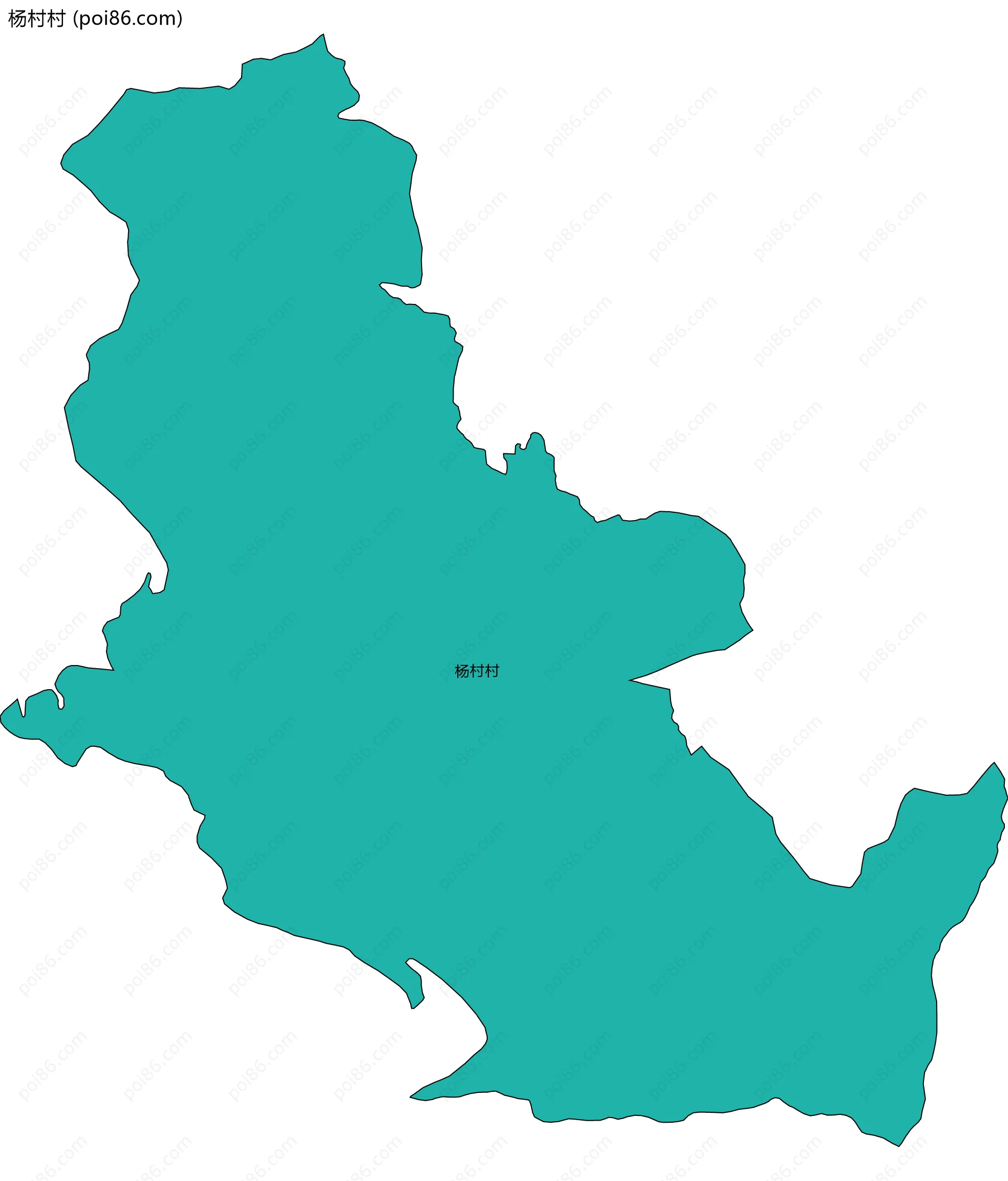 杨村村边界地图