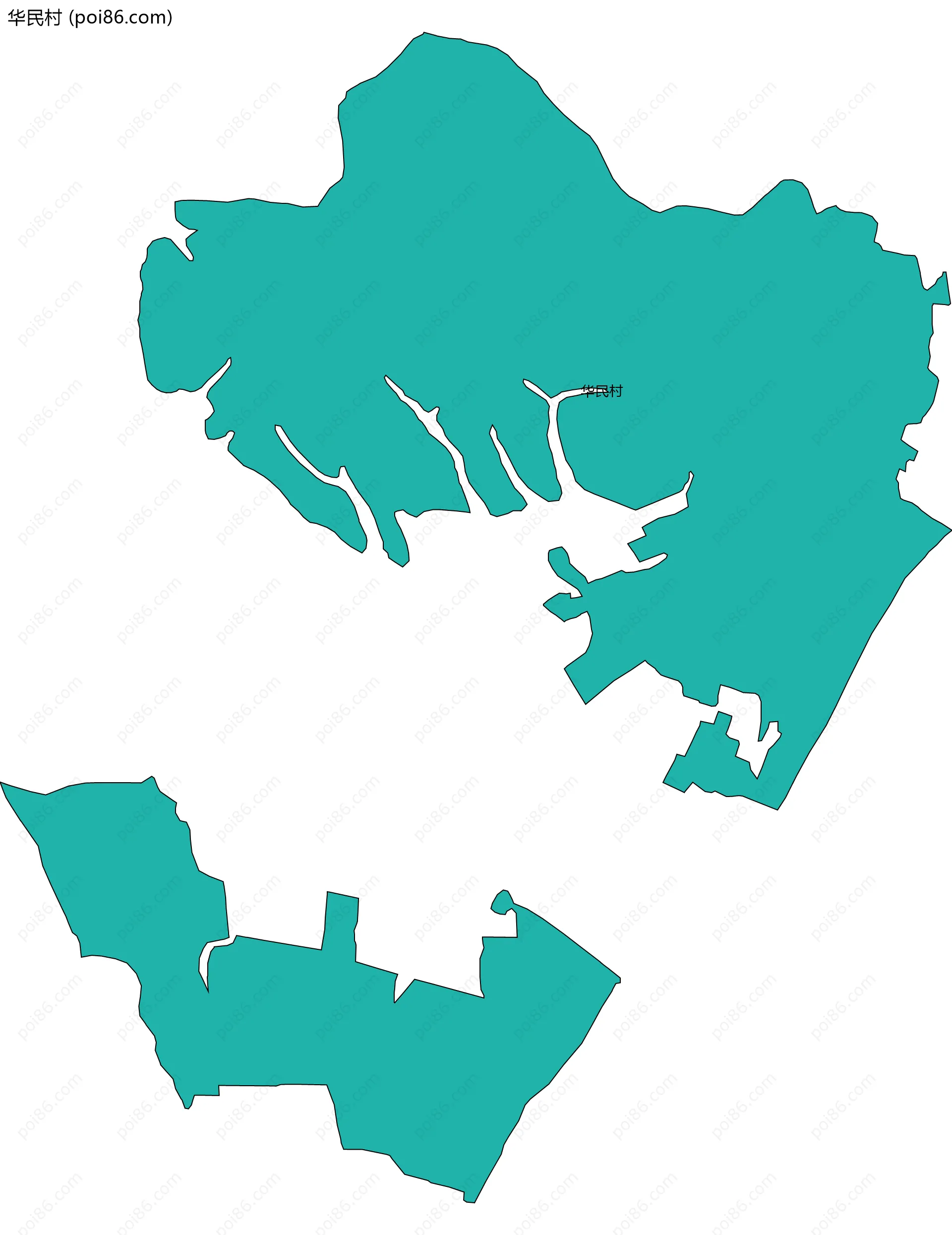 华民村边界地图