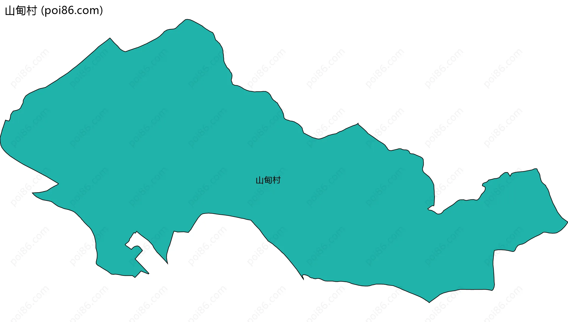 山甸村边界地图