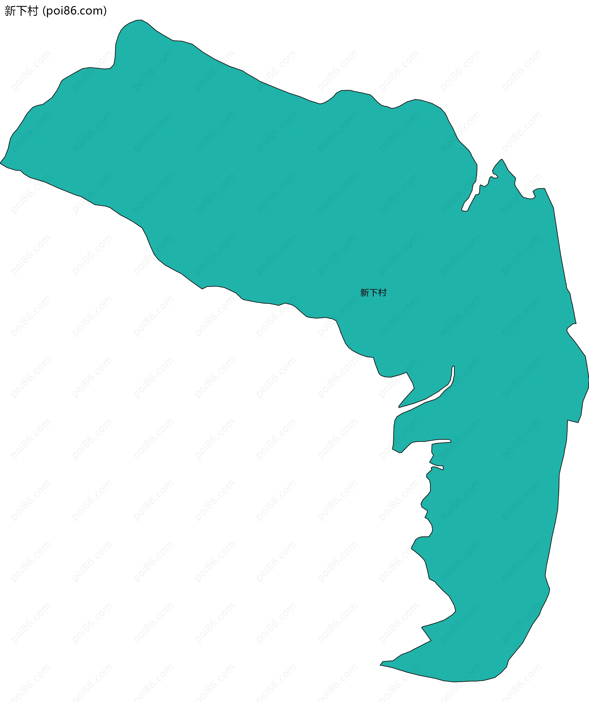 新下村边界地图