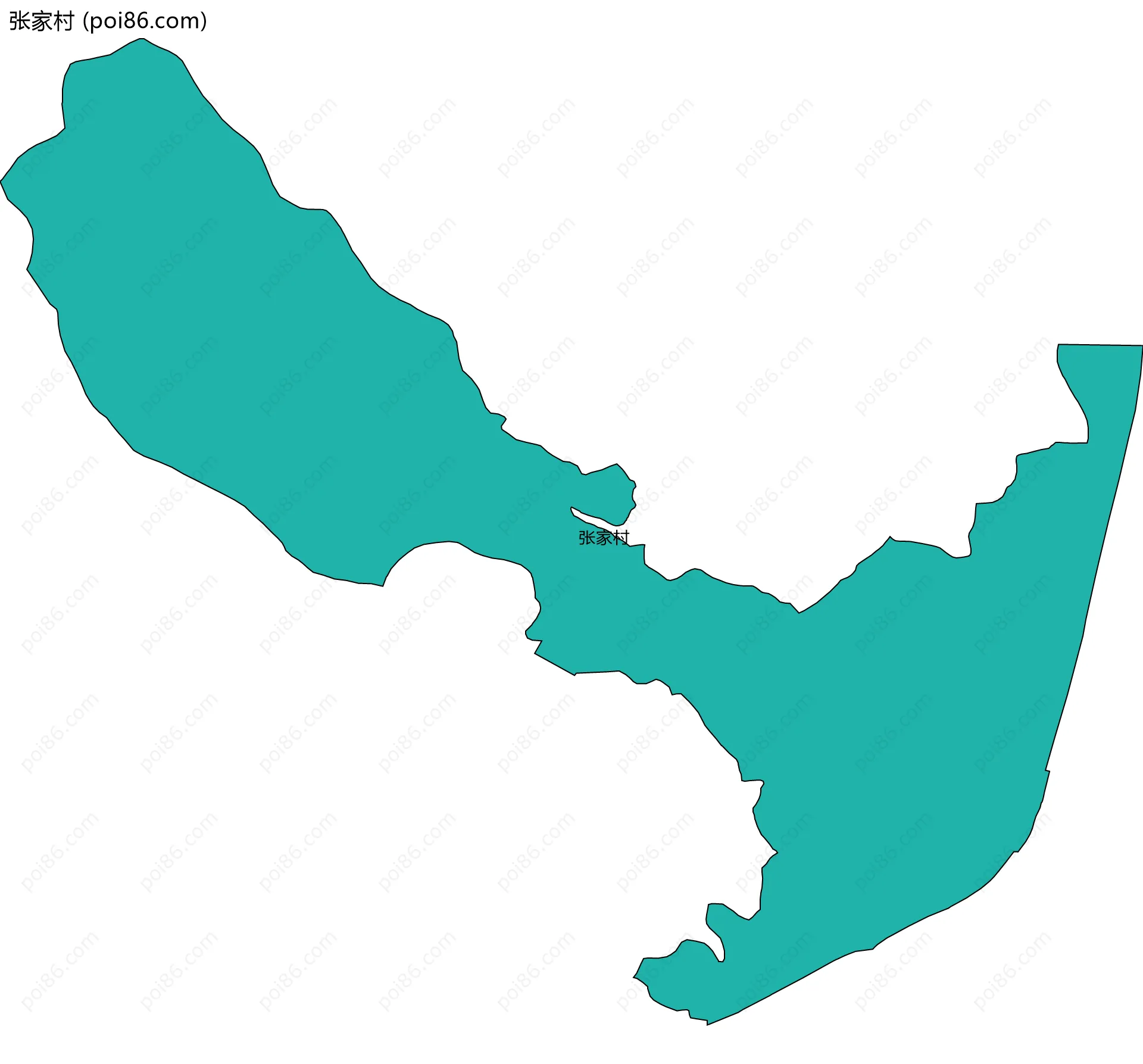 张家村边界地图