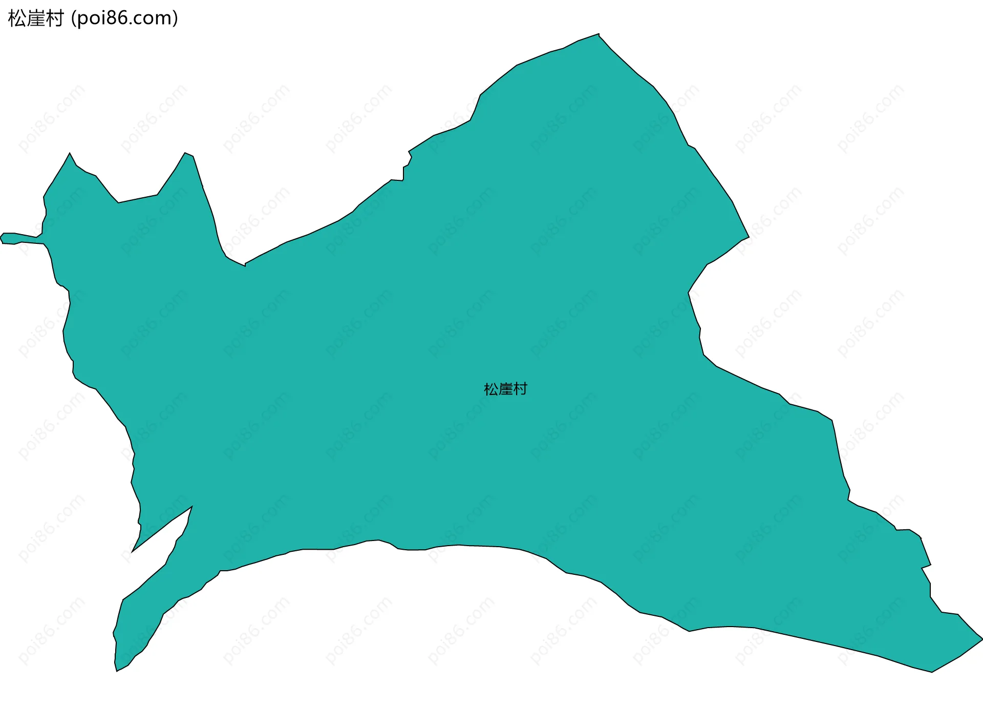 松崖村边界地图