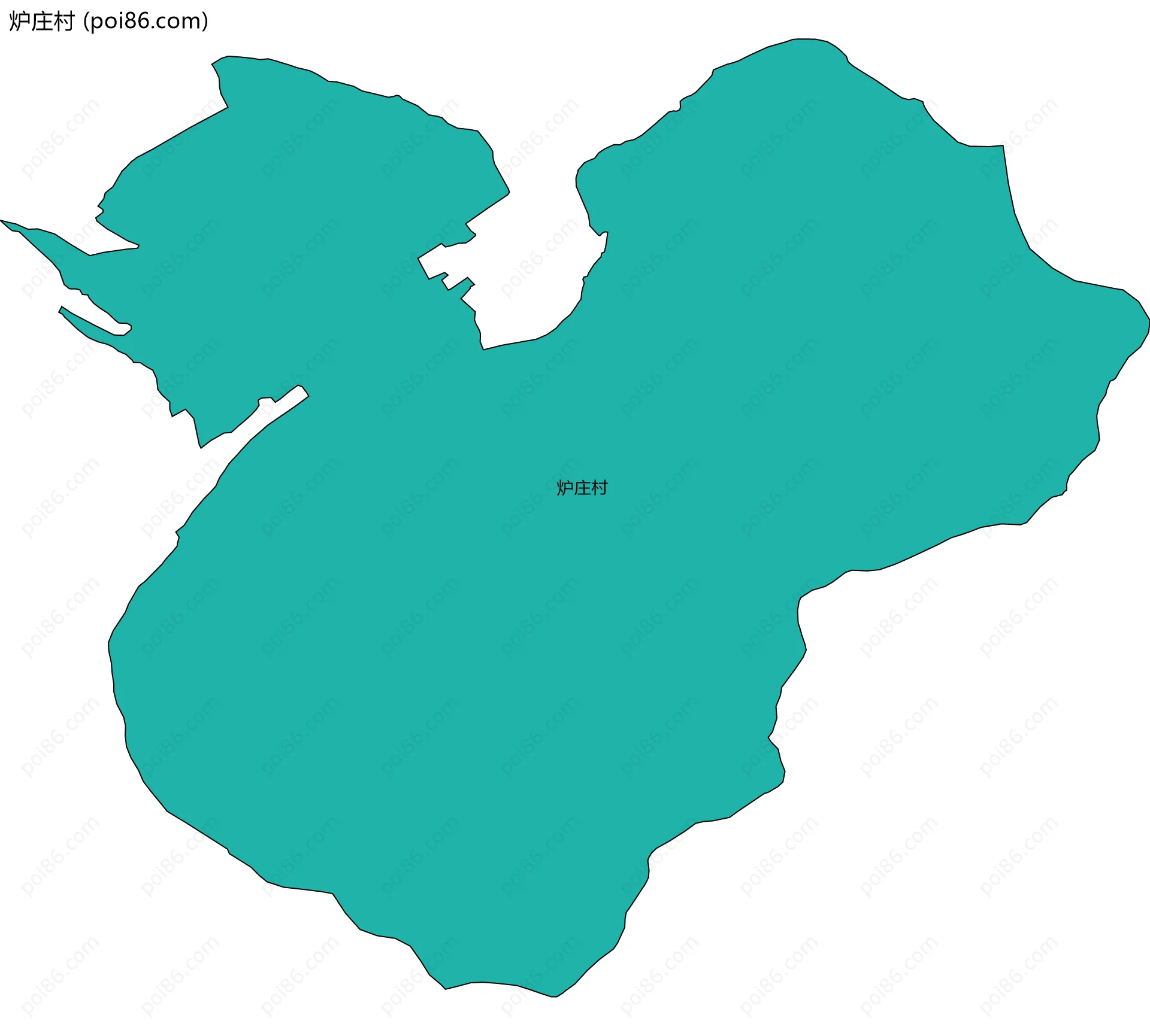 炉庄村边界地图