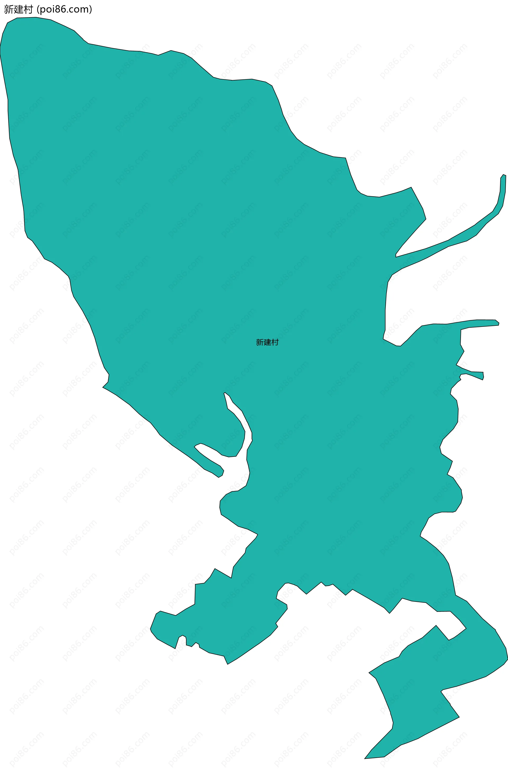 新建村边界地图