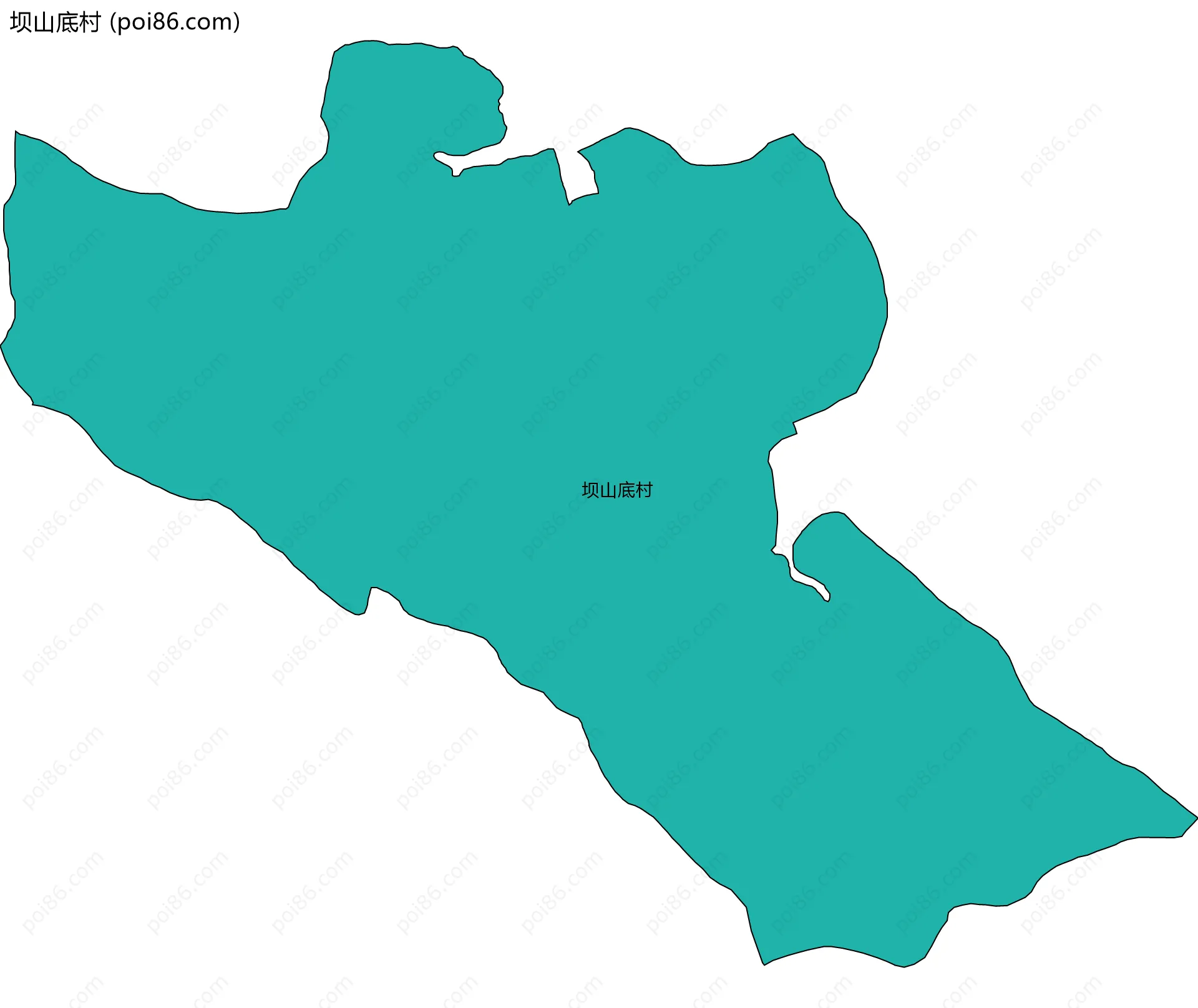 坝山底村边界地图