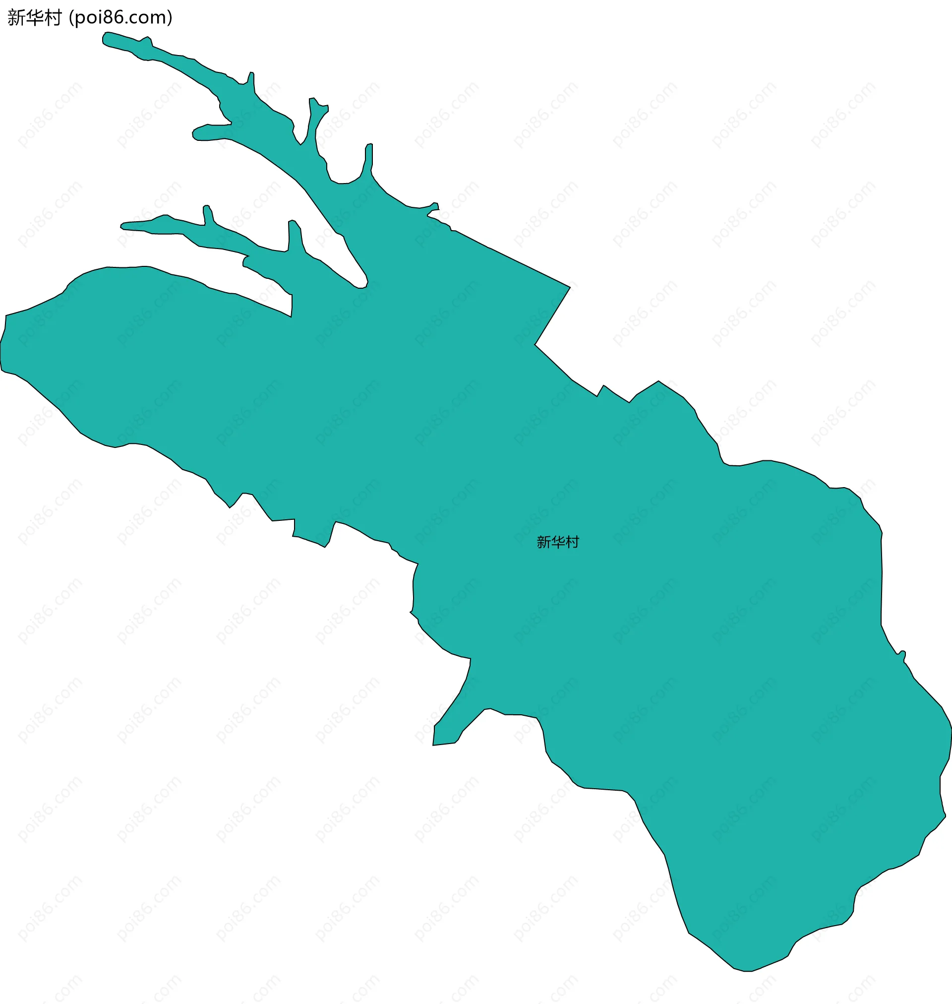 新华村边界地图