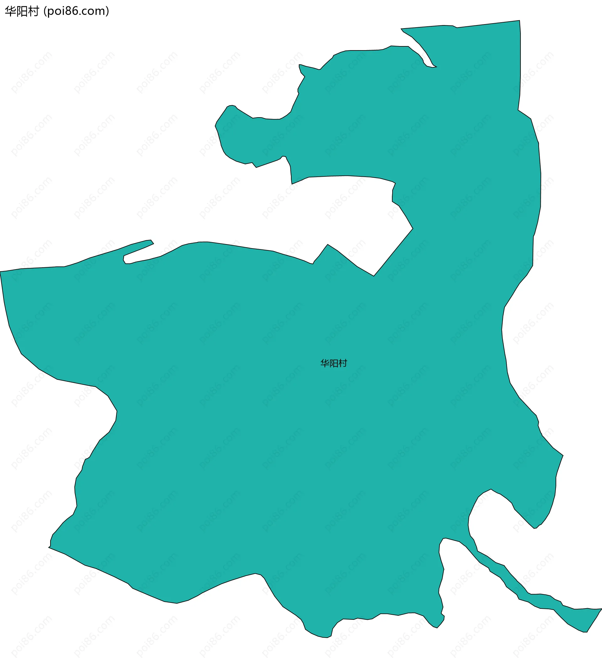 华阳村边界地图