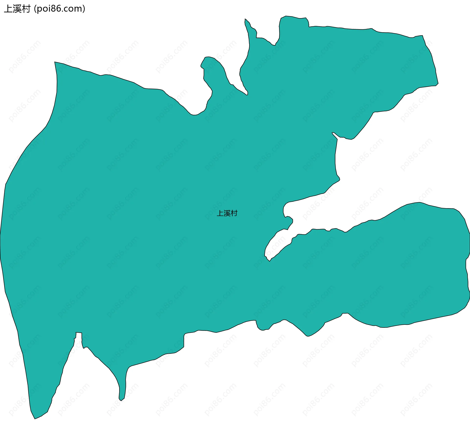上溪村边界地图