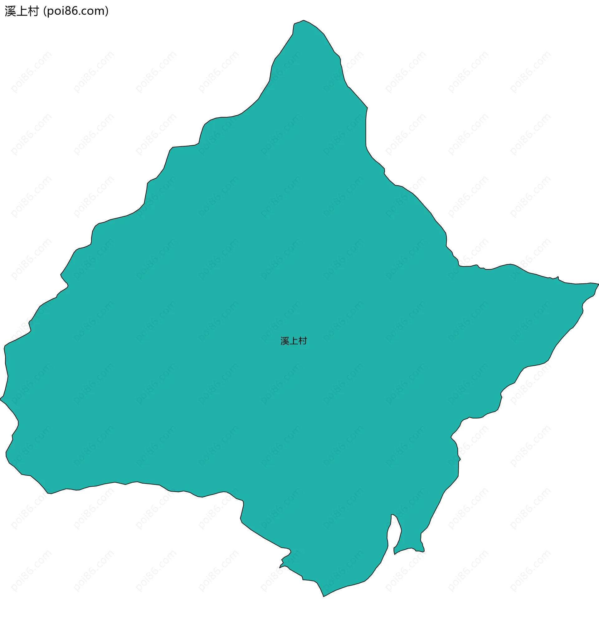 溪上村边界地图