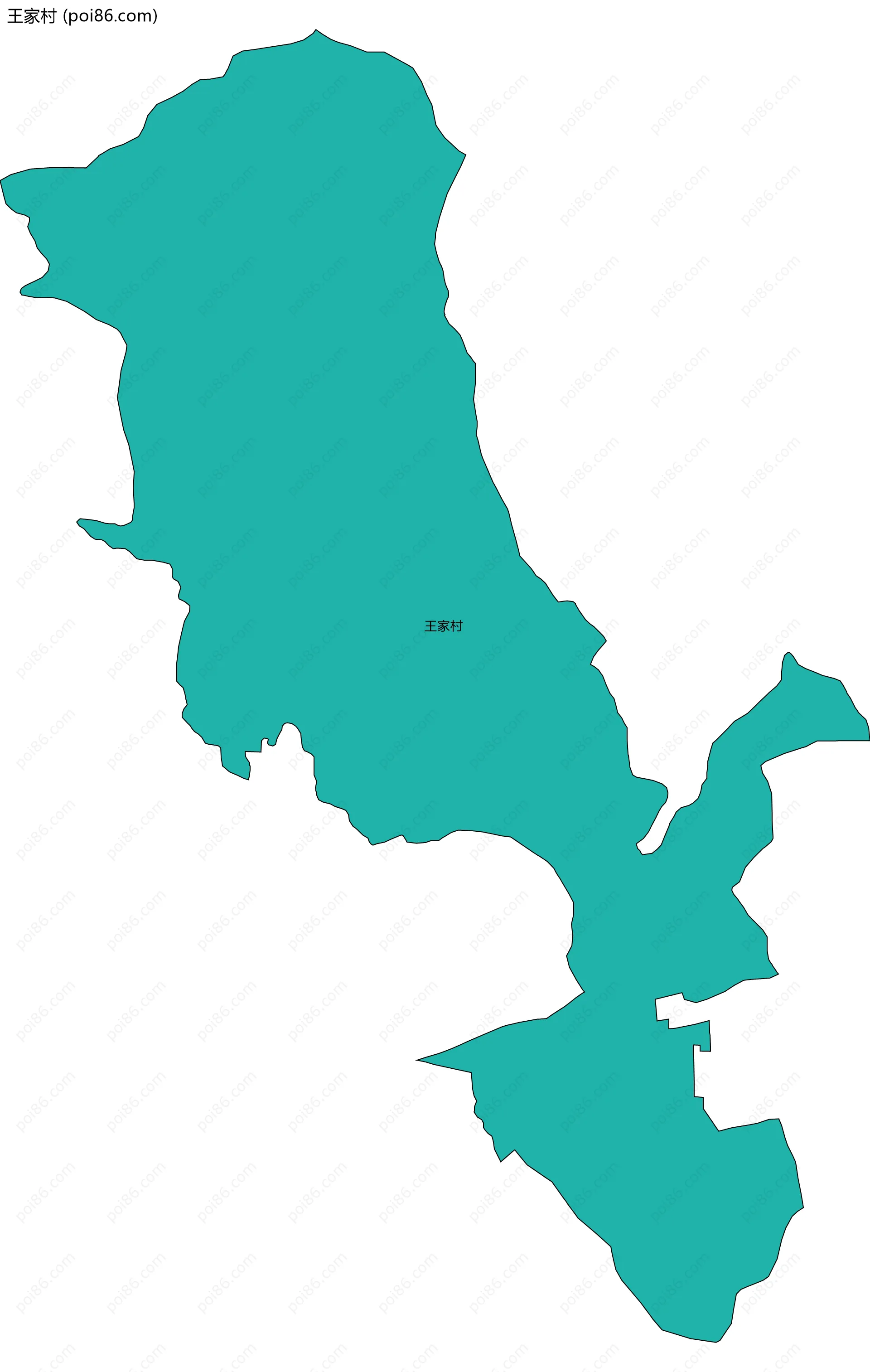 王家村边界地图