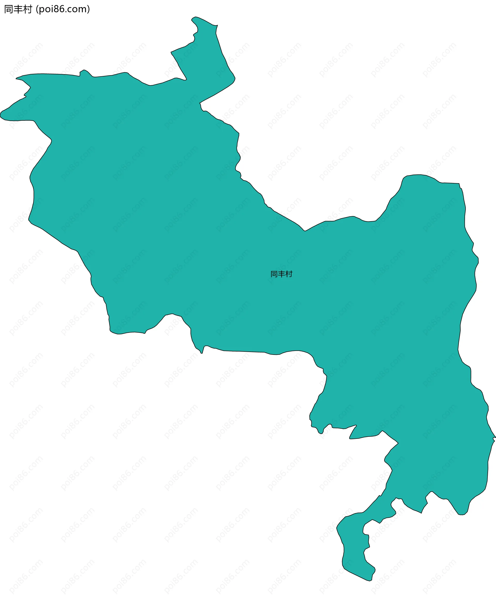 同丰村边界地图