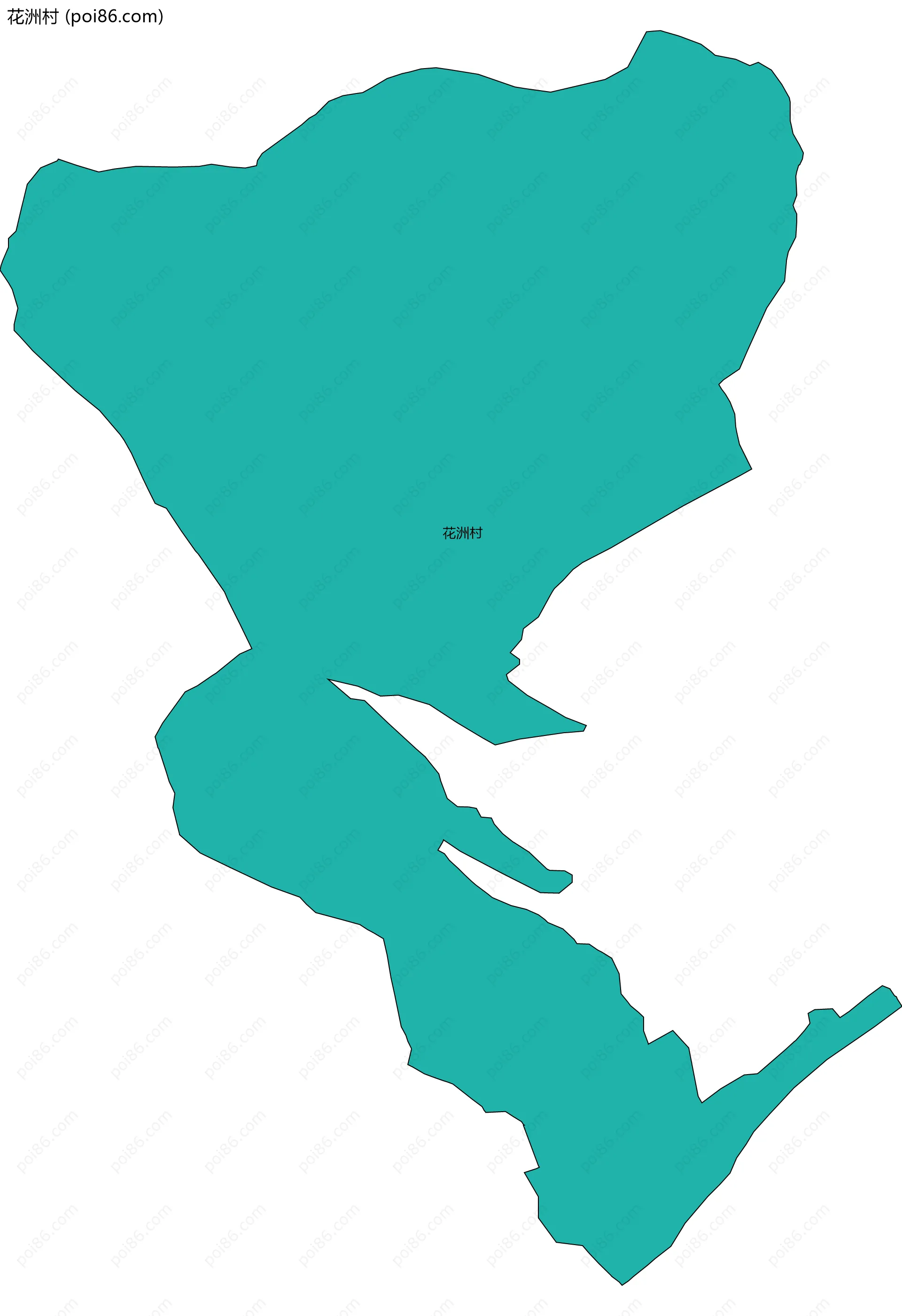 花洲村边界地图