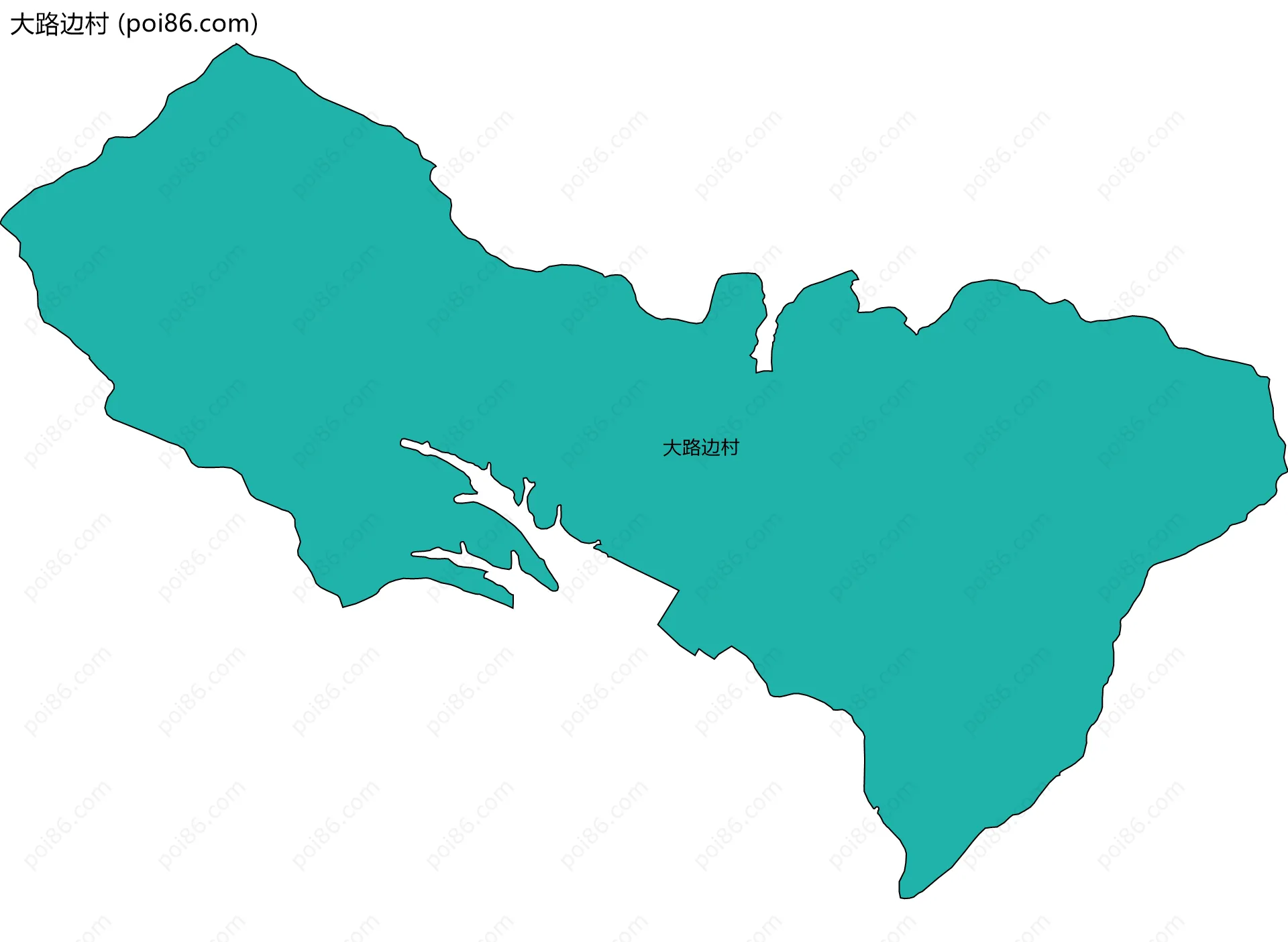 大路边村边界地图