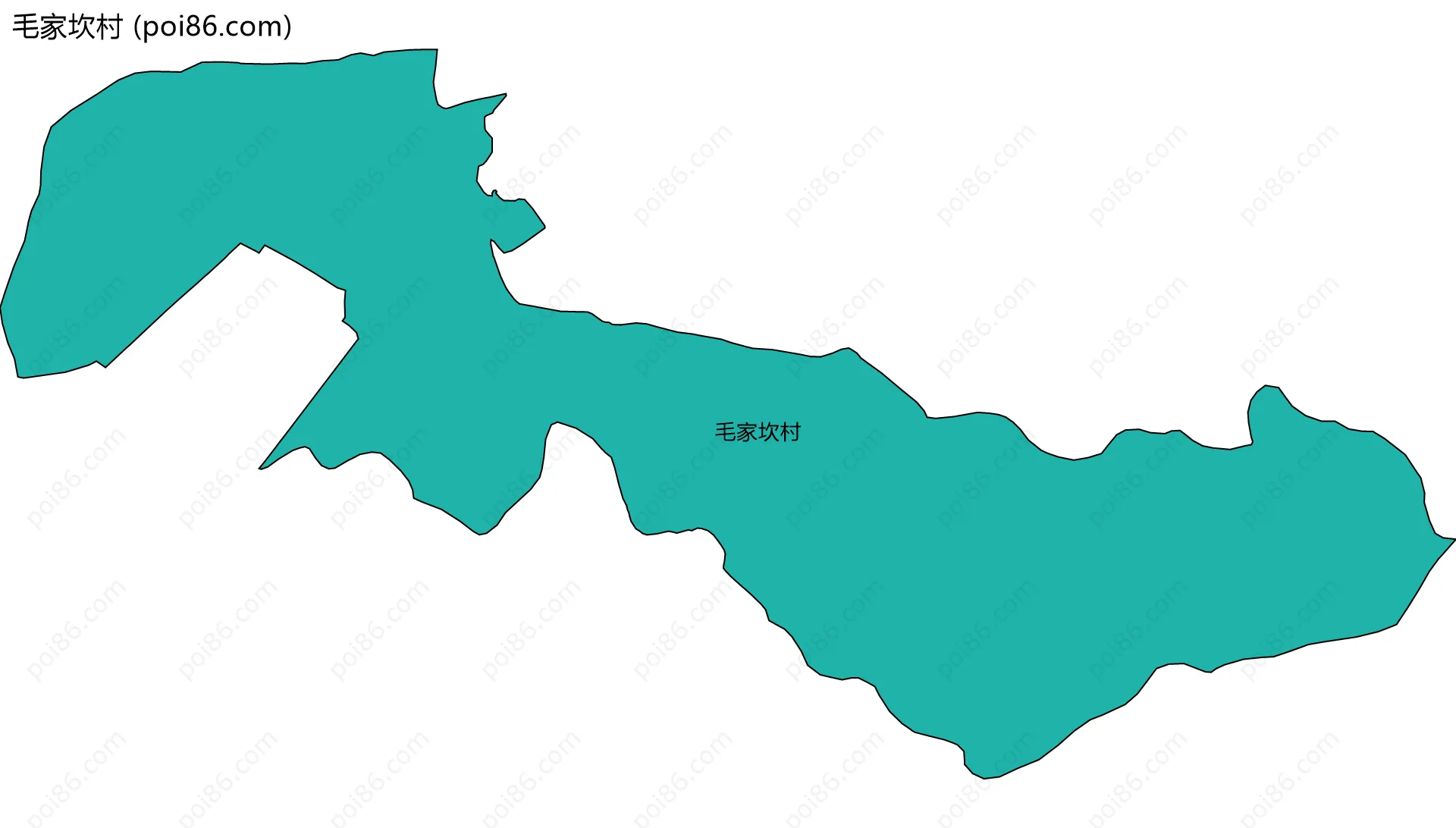 毛家坎村边界地图