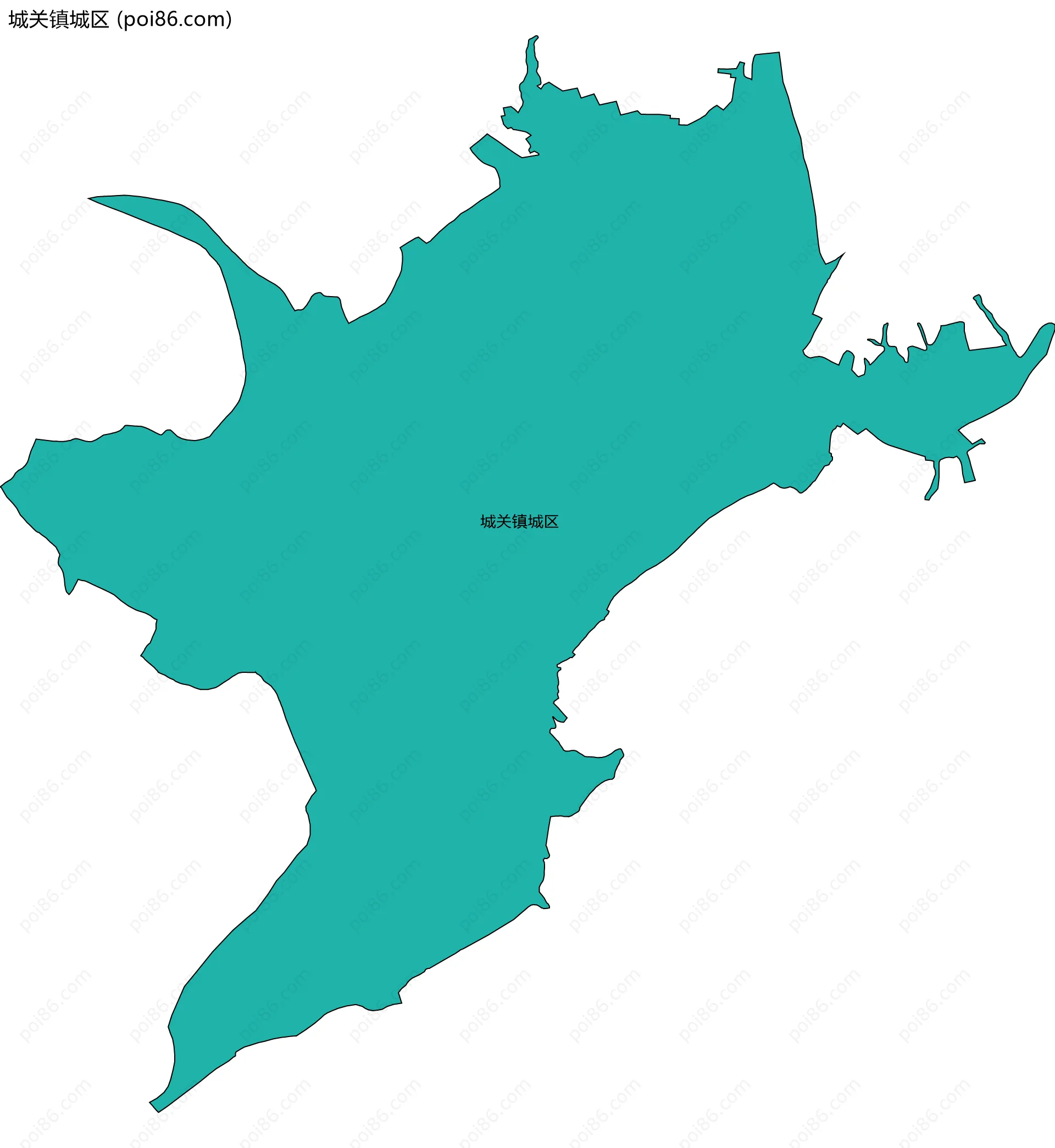 城关镇城区边界地图