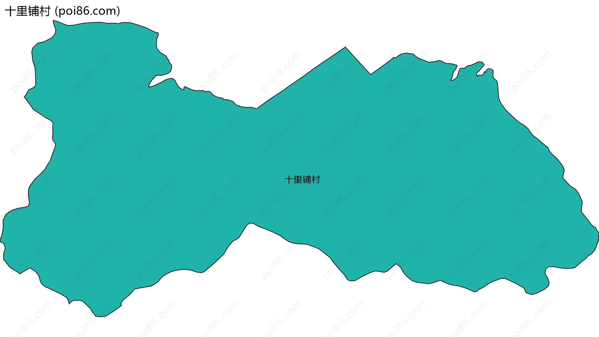 十里铺村边界地图