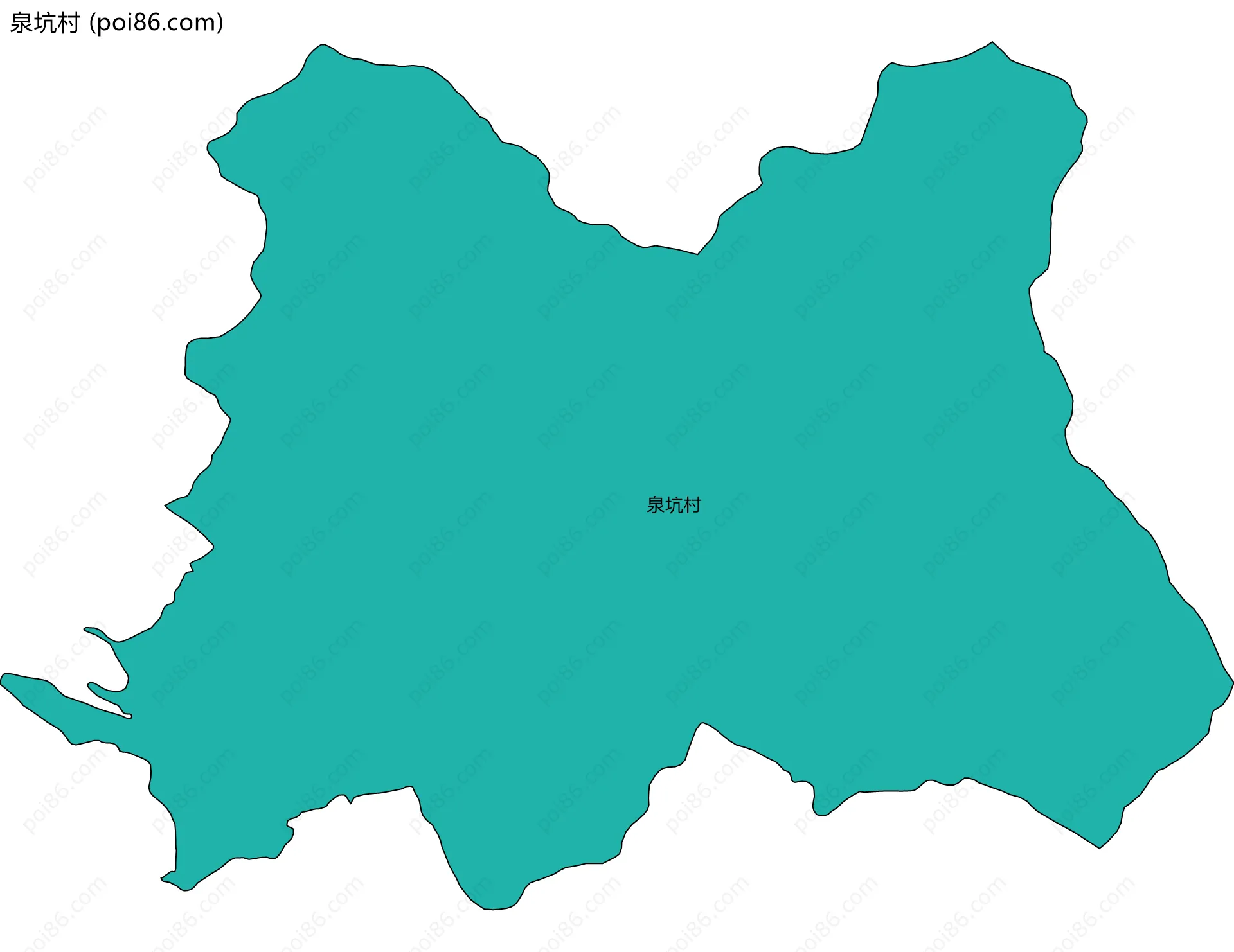 泉坑村边界地图