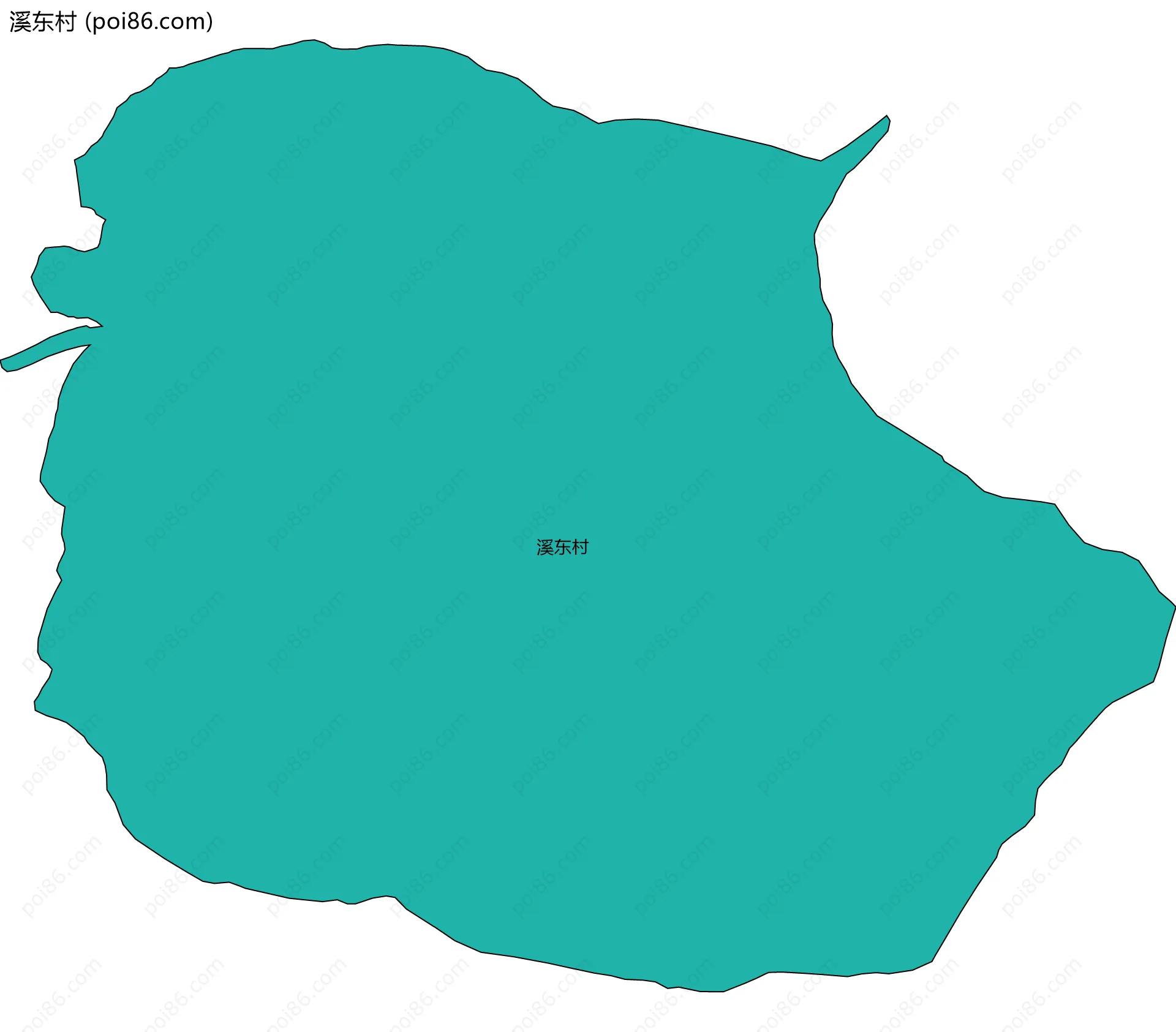 溪东村边界地图