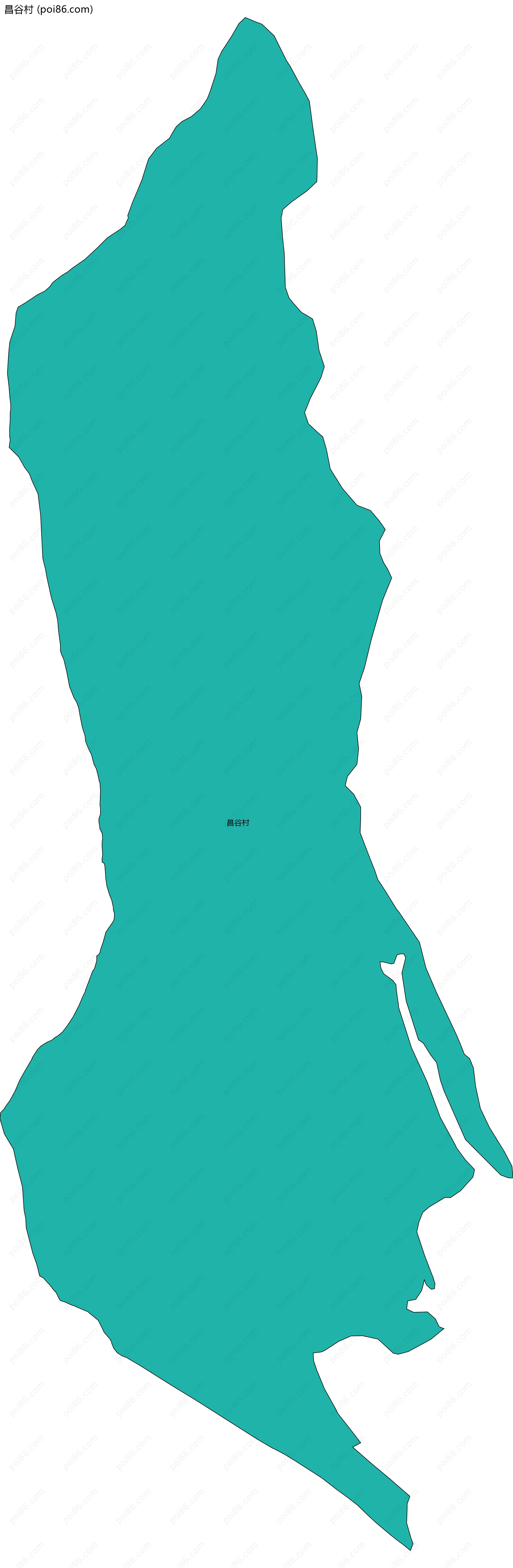 昌谷村边界地图